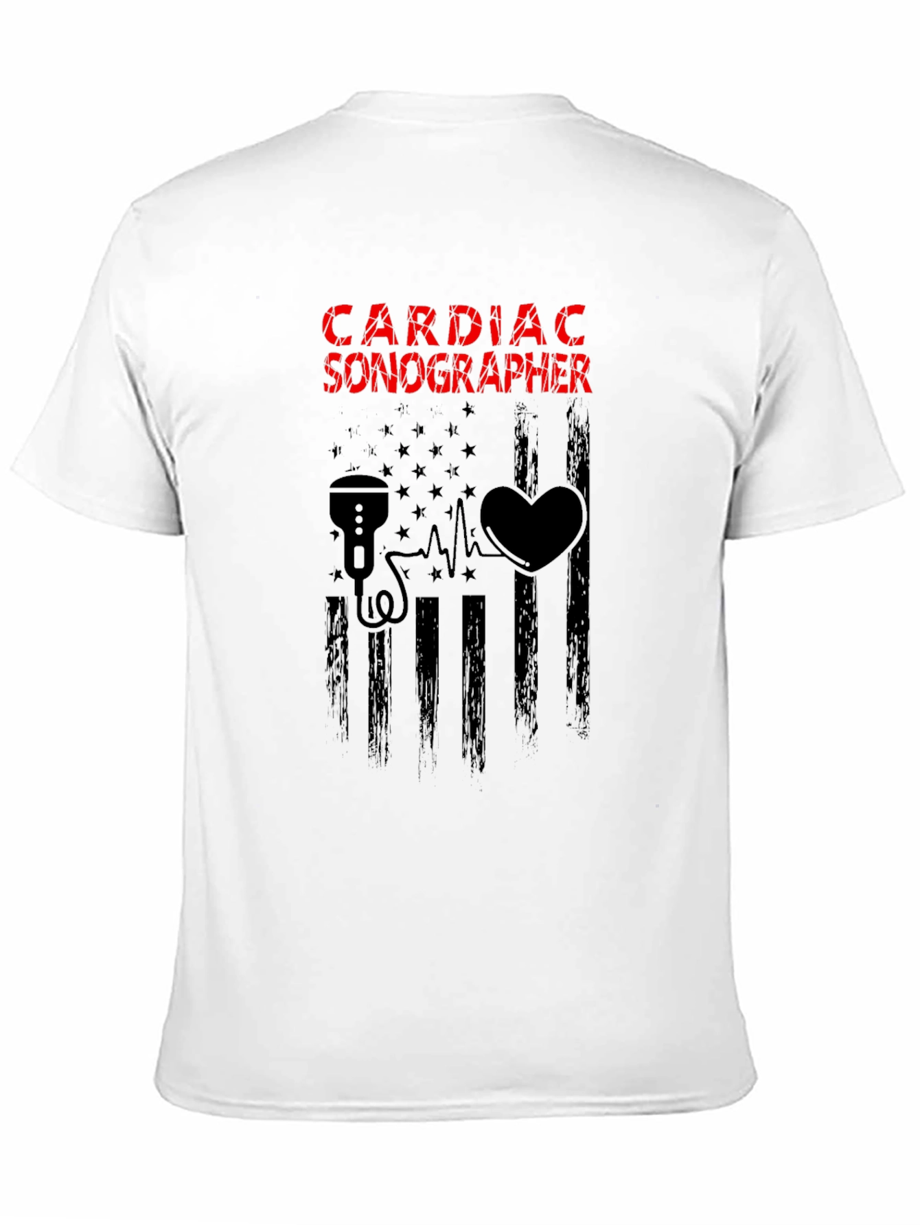 Cardiac Sonographer Graphic Tee - Black