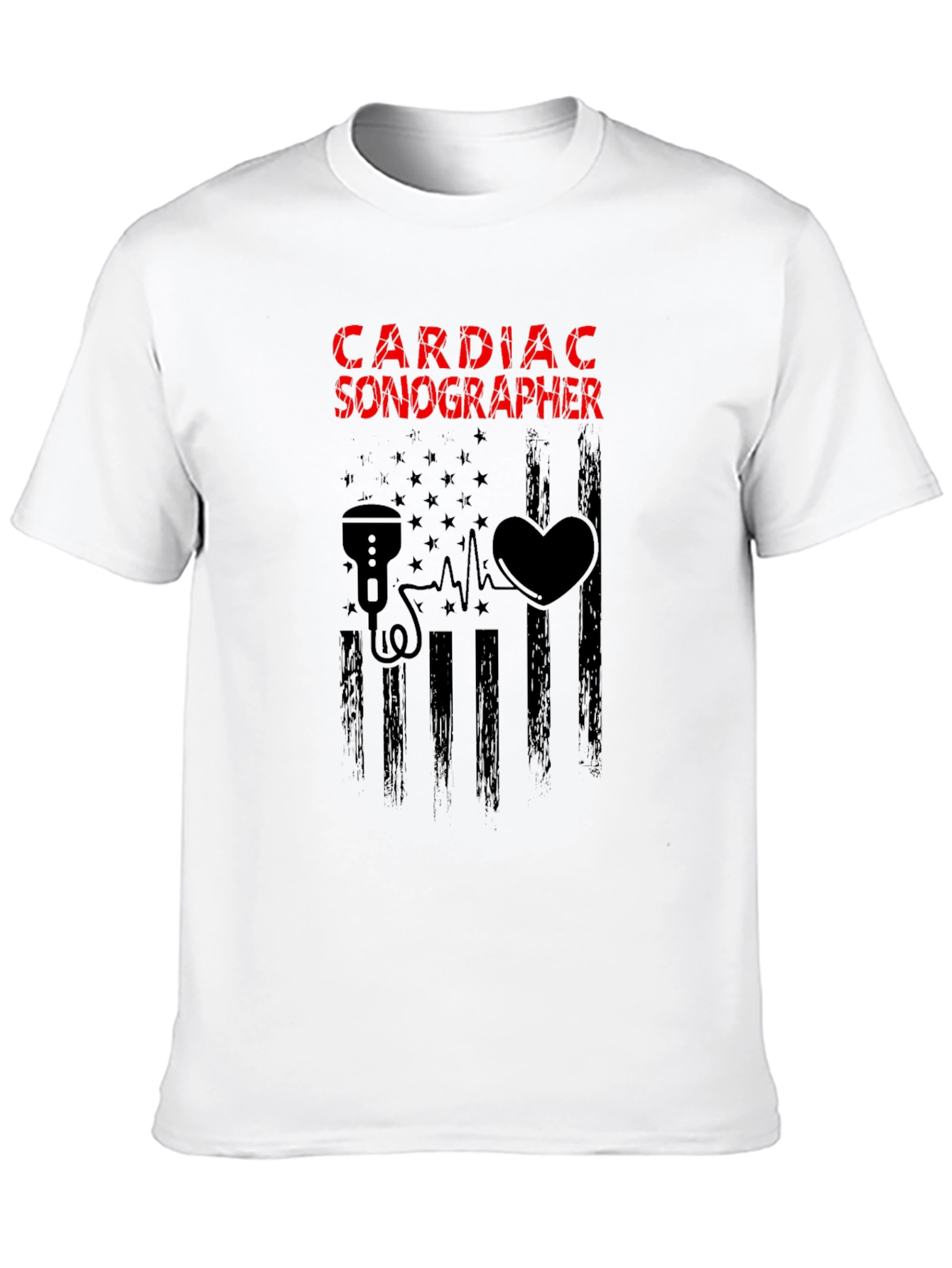 Cardiac Sonographer Graphic Tee - Black