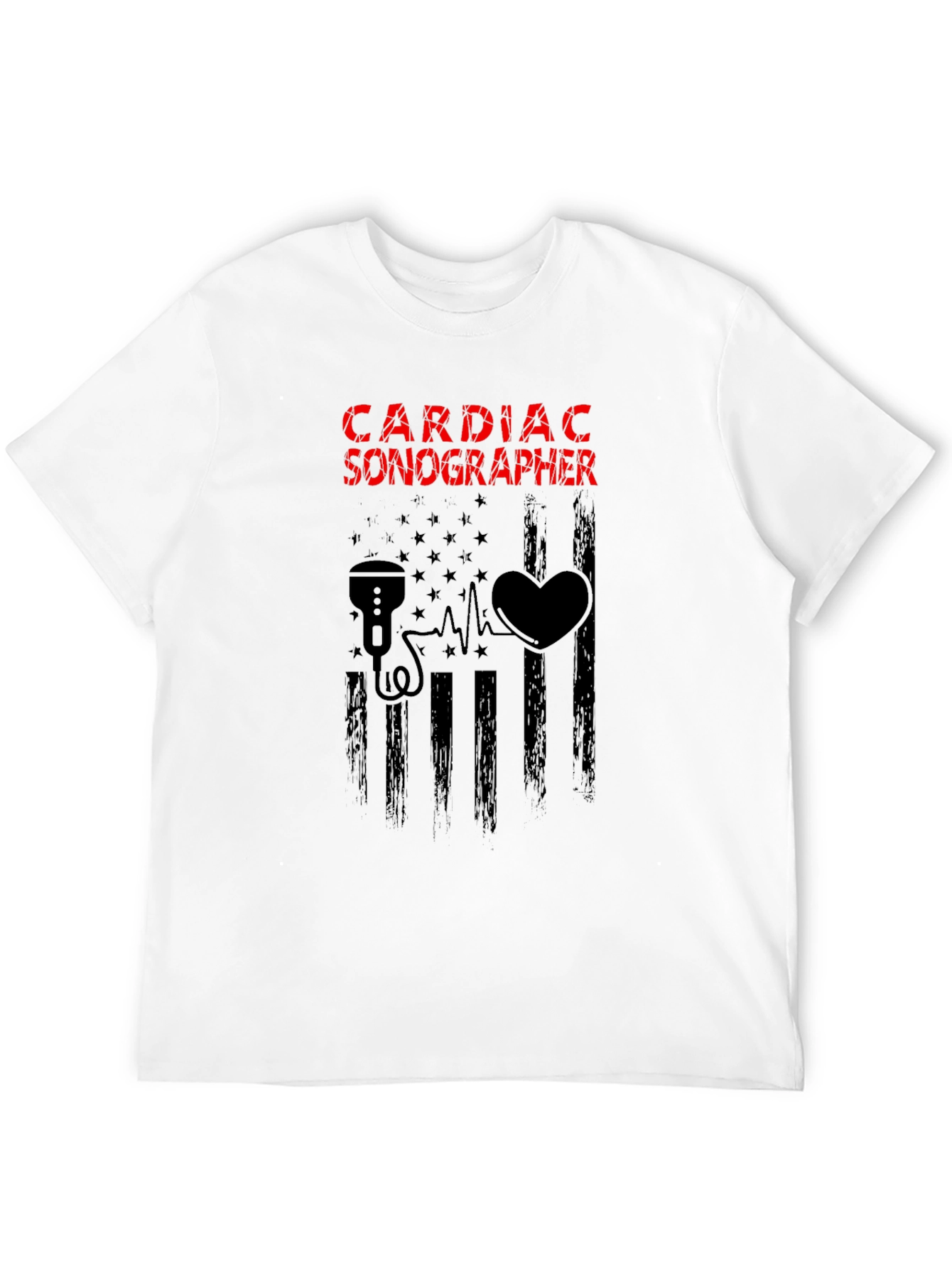 Cardiac Sonographer Graphic Tee - Black