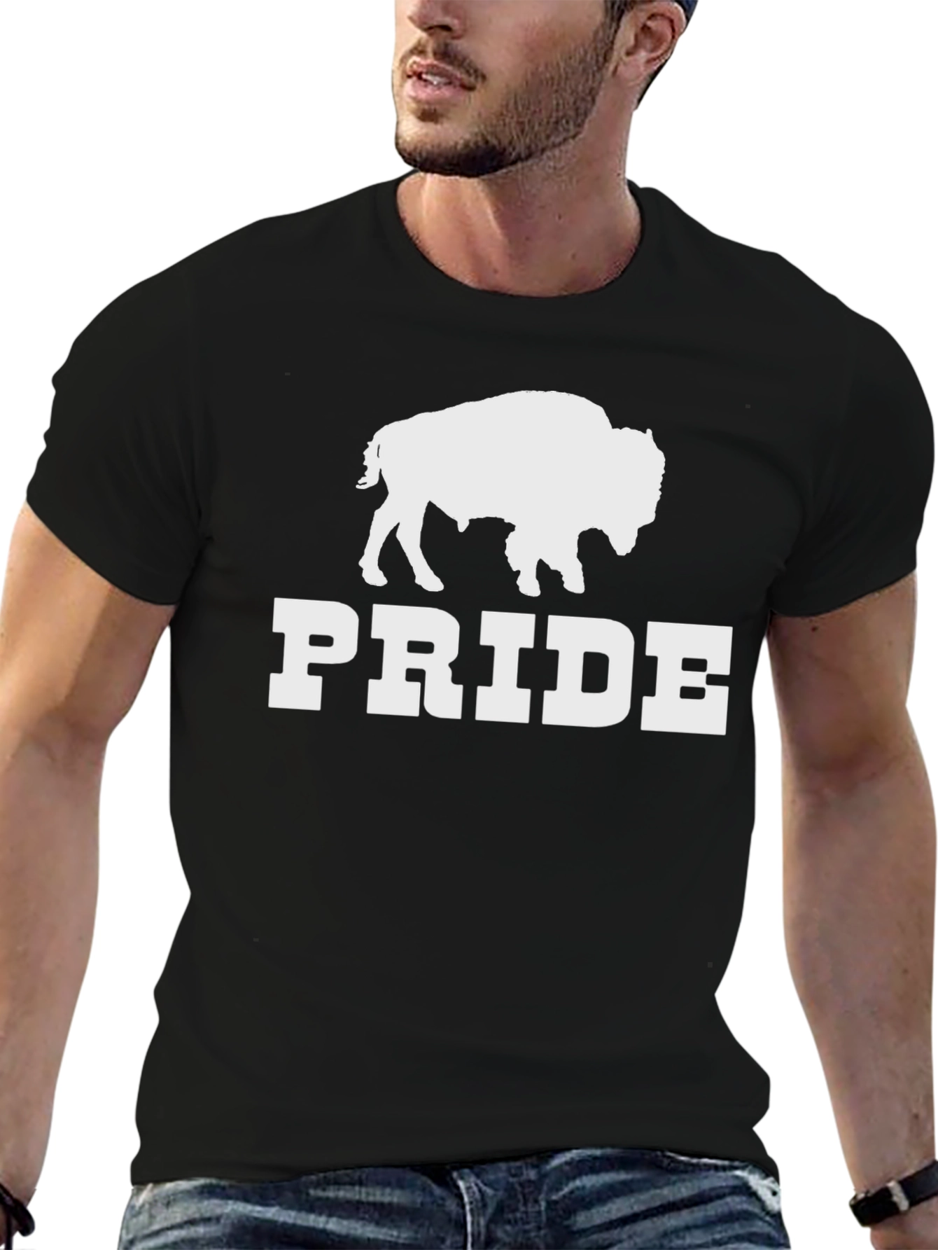 Buffalo Pride T-Shirt - Black Crew Neck Tee