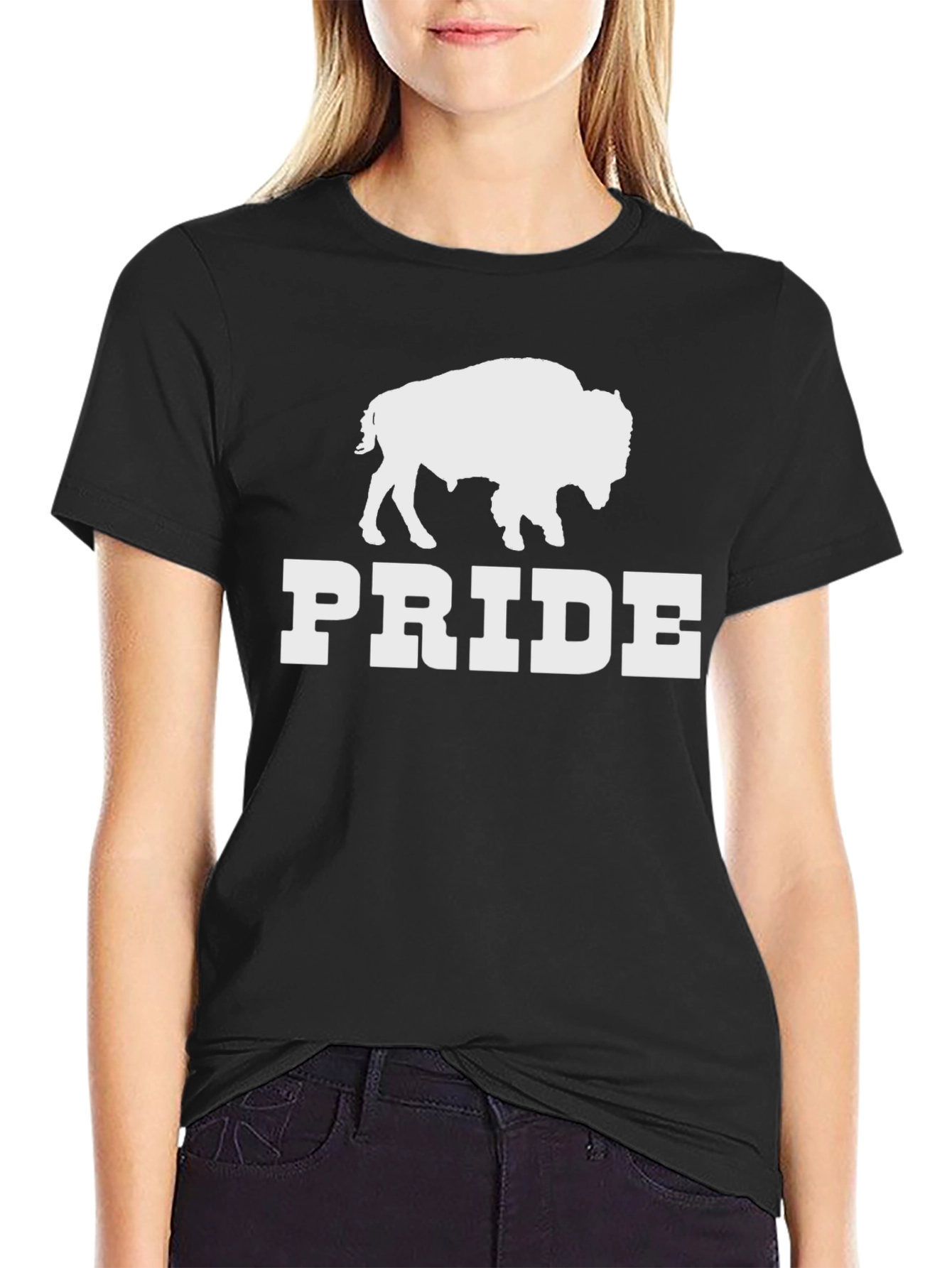 Buffalo Pride T-Shirt - Black Crew Neck Tee