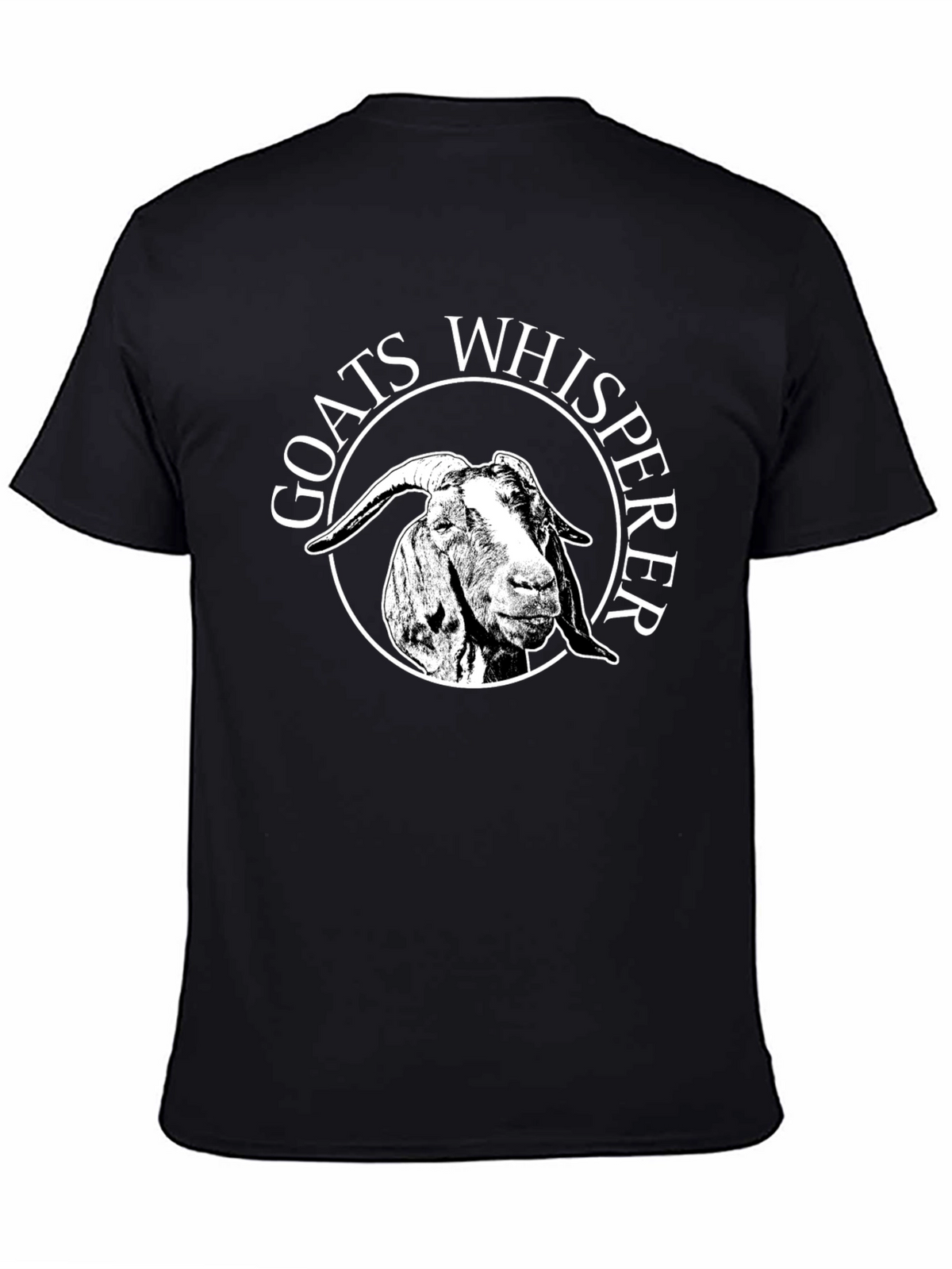 Goats Whisperer Graphic Tee - Black Cotton Casual T-Shirt