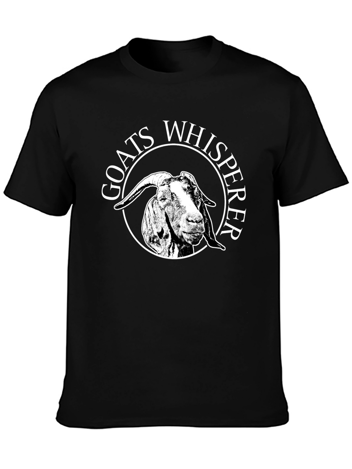 Goats Whisperer Graphic Tee - Black Cotton Casual T-Shirt