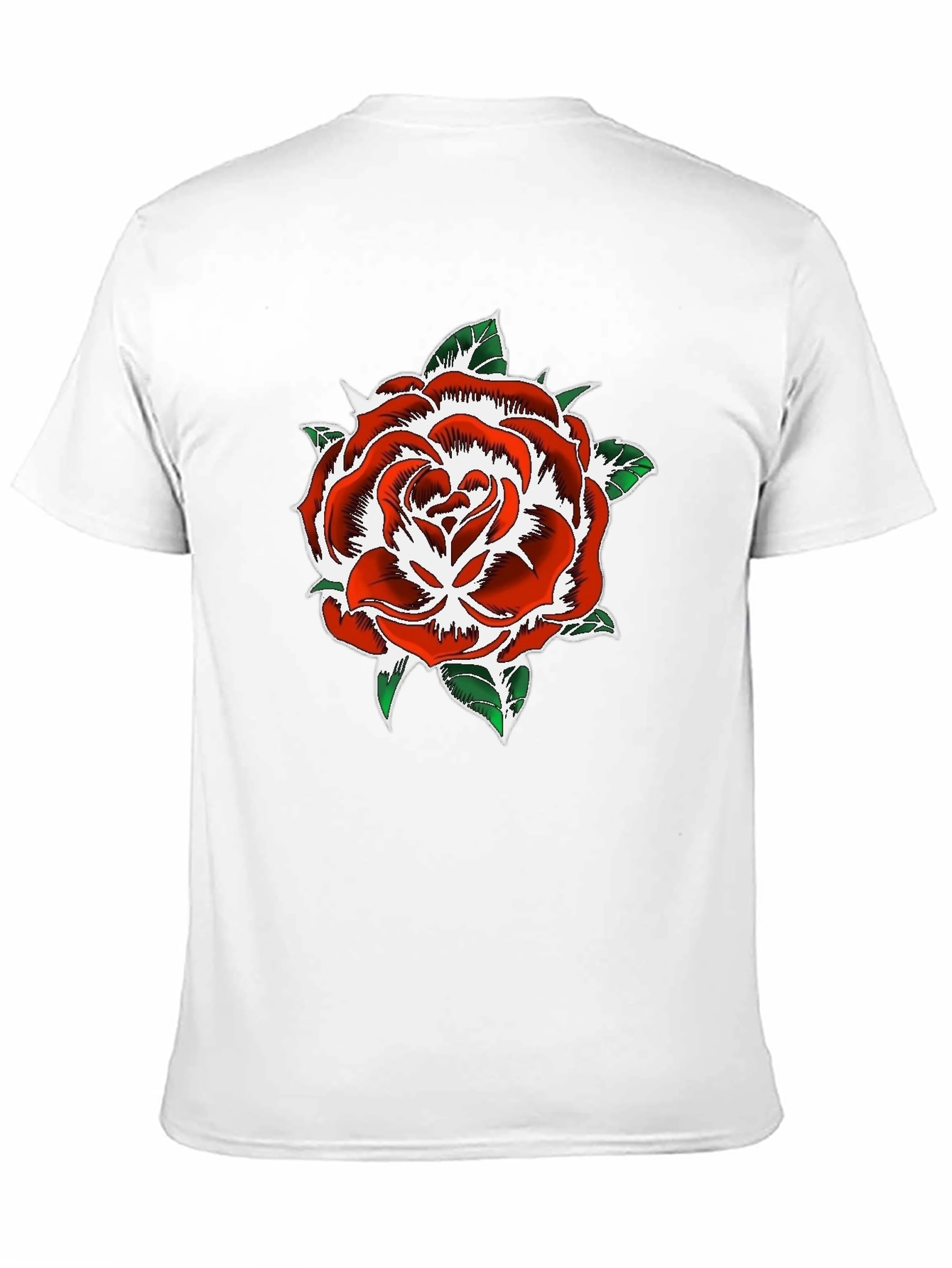 Rose Graphic Print Black T-Shirt