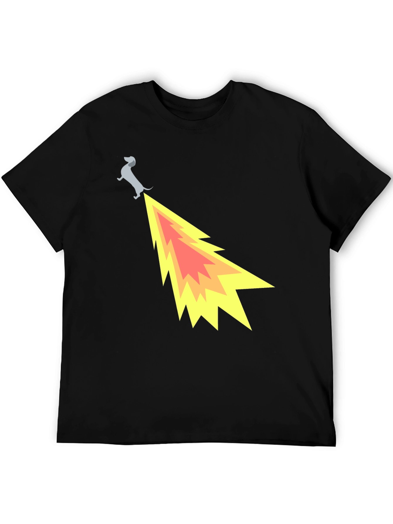 Funny Dachshund Dog Flame Tail T-Shirt