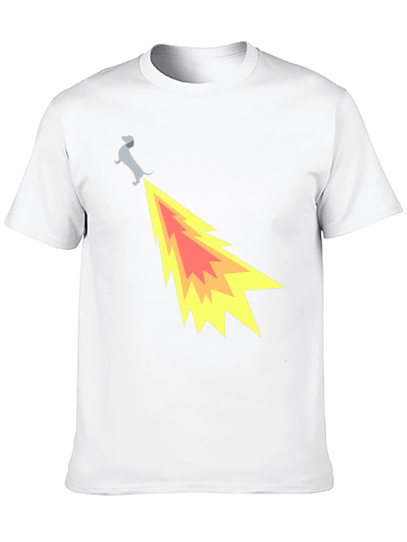 Funny Dachshund Dog Flame Tail T-Shirt