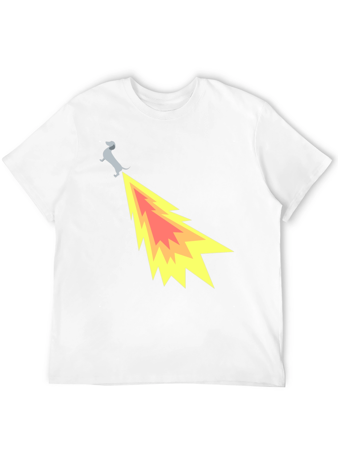 Funny Dachshund Dog Flame Tail T-Shirt