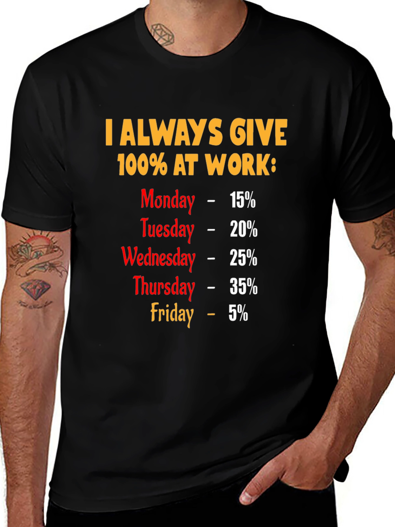 Humorous 100% At Work T-Shirt