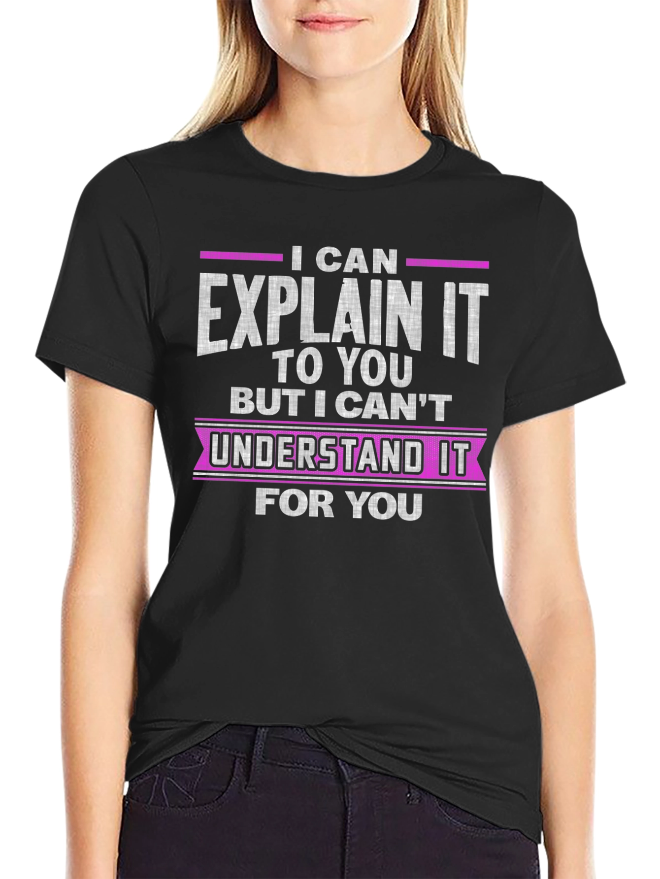 I Can Explain It Black Cotton T-Shirt
