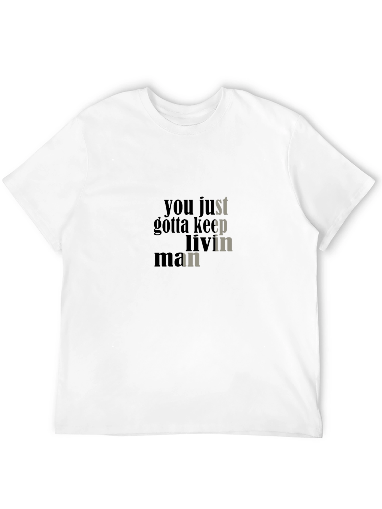 Keep Livin Man Black Graphic Tee