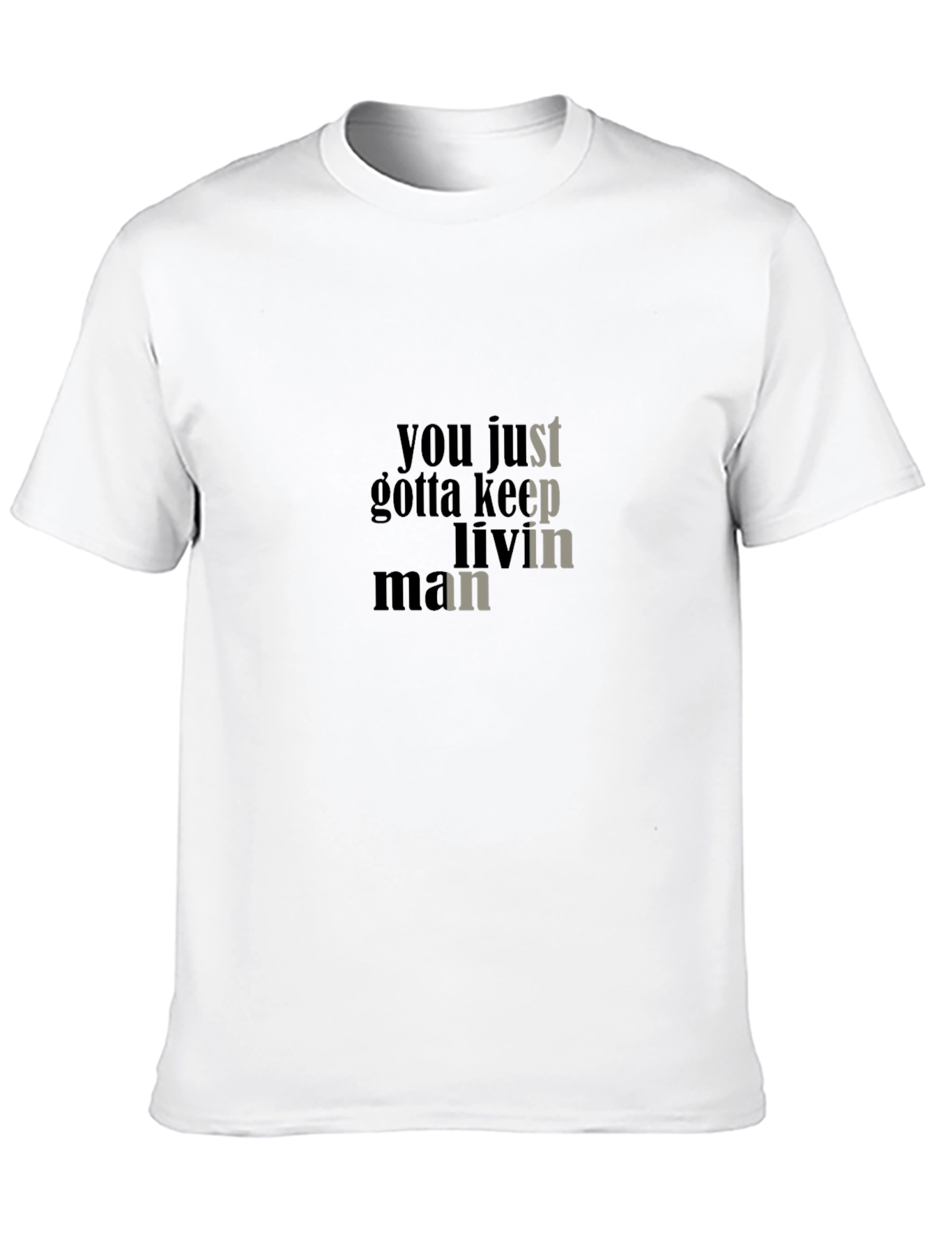 Keep Livin Man Black Graphic Tee