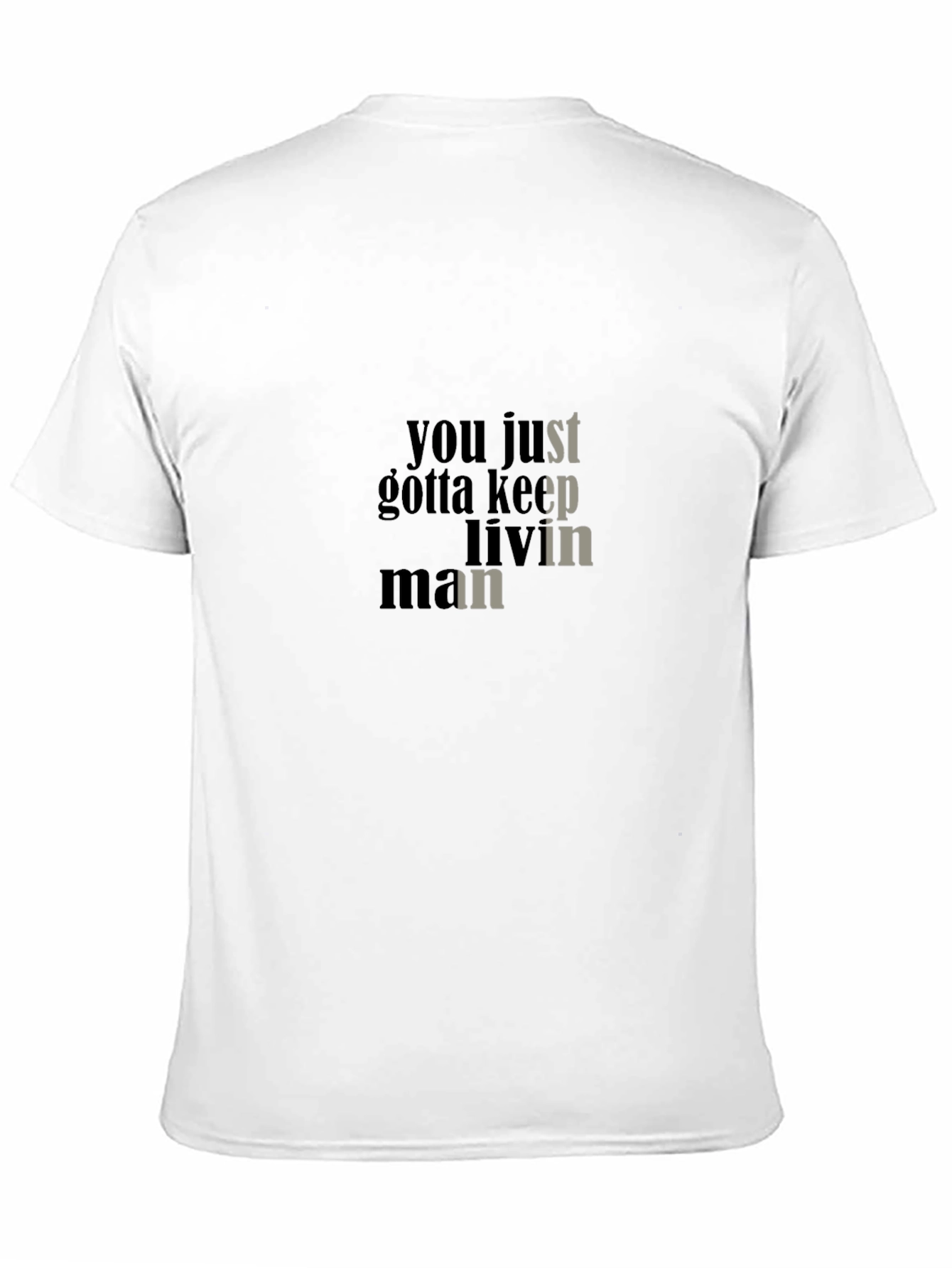 Keep Livin Man Black Graphic Tee