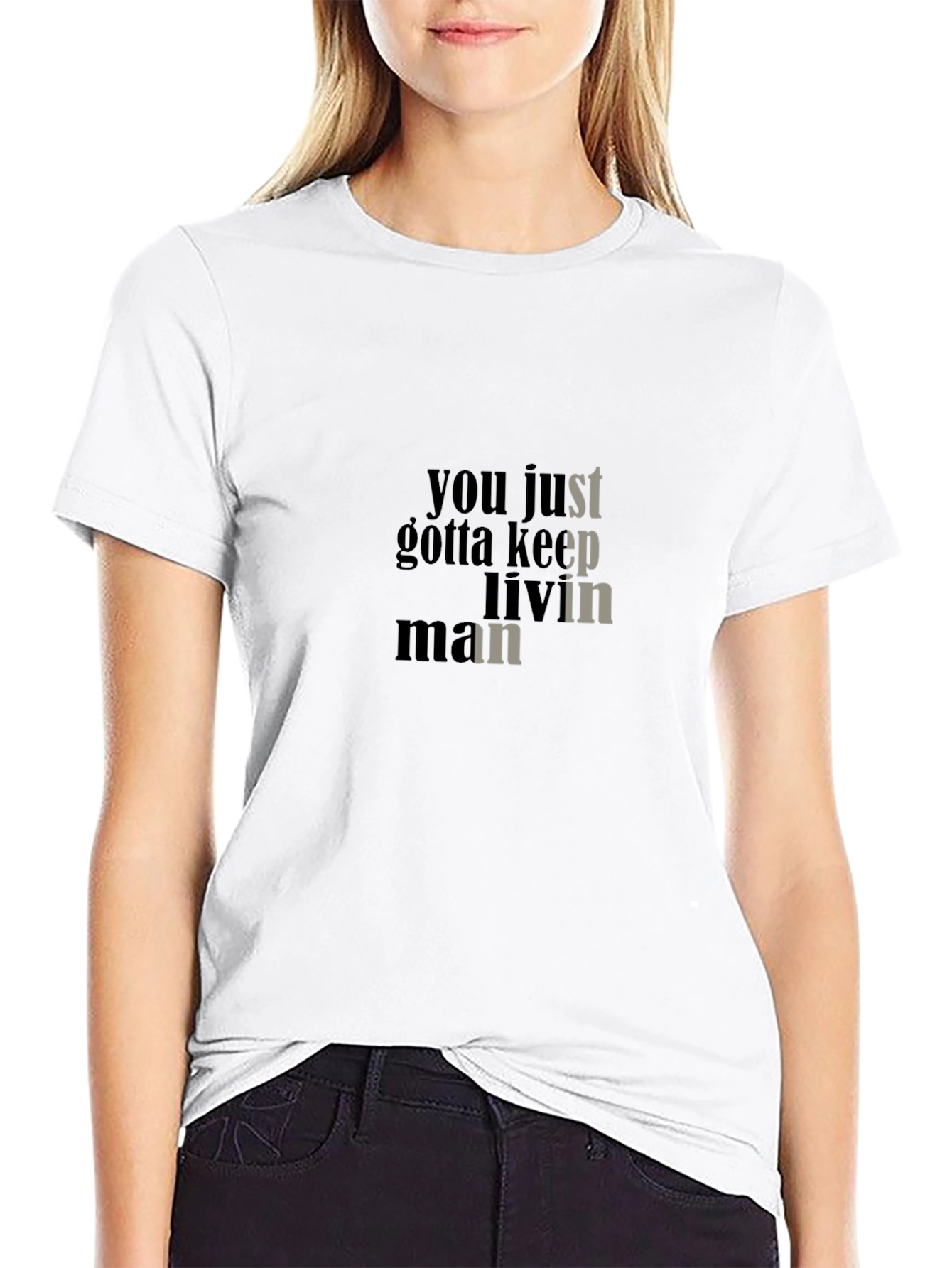 Keep Livin Man Black Graphic Tee