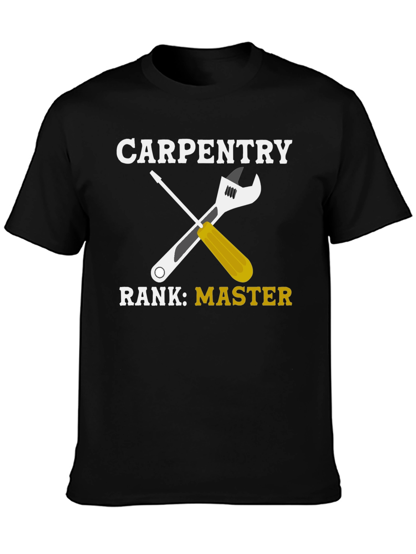 Carpentry Master T-Shirt - Wrench & Screwdriver Graphic Tee