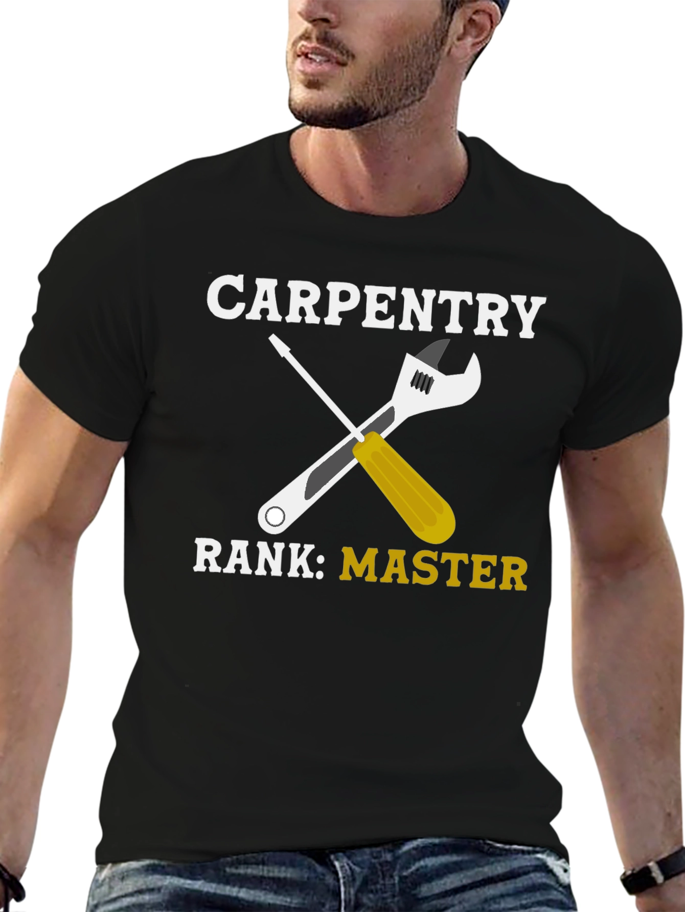 Carpentry Master T-Shirt - Wrench & Screwdriver Graphic Tee