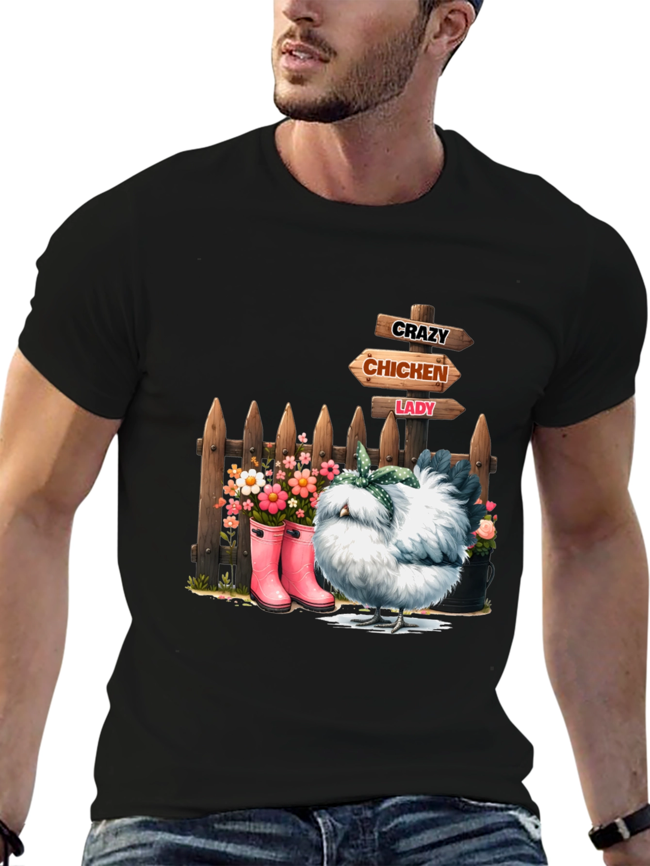 Crazy Chicken Lady Graphic Tee