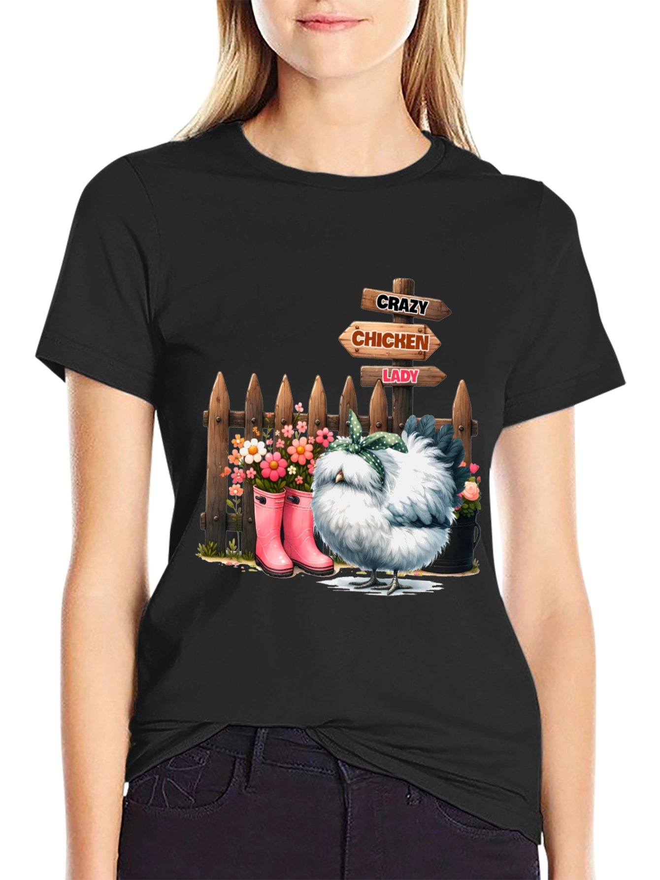 Crazy Chicken Lady Graphic Tee