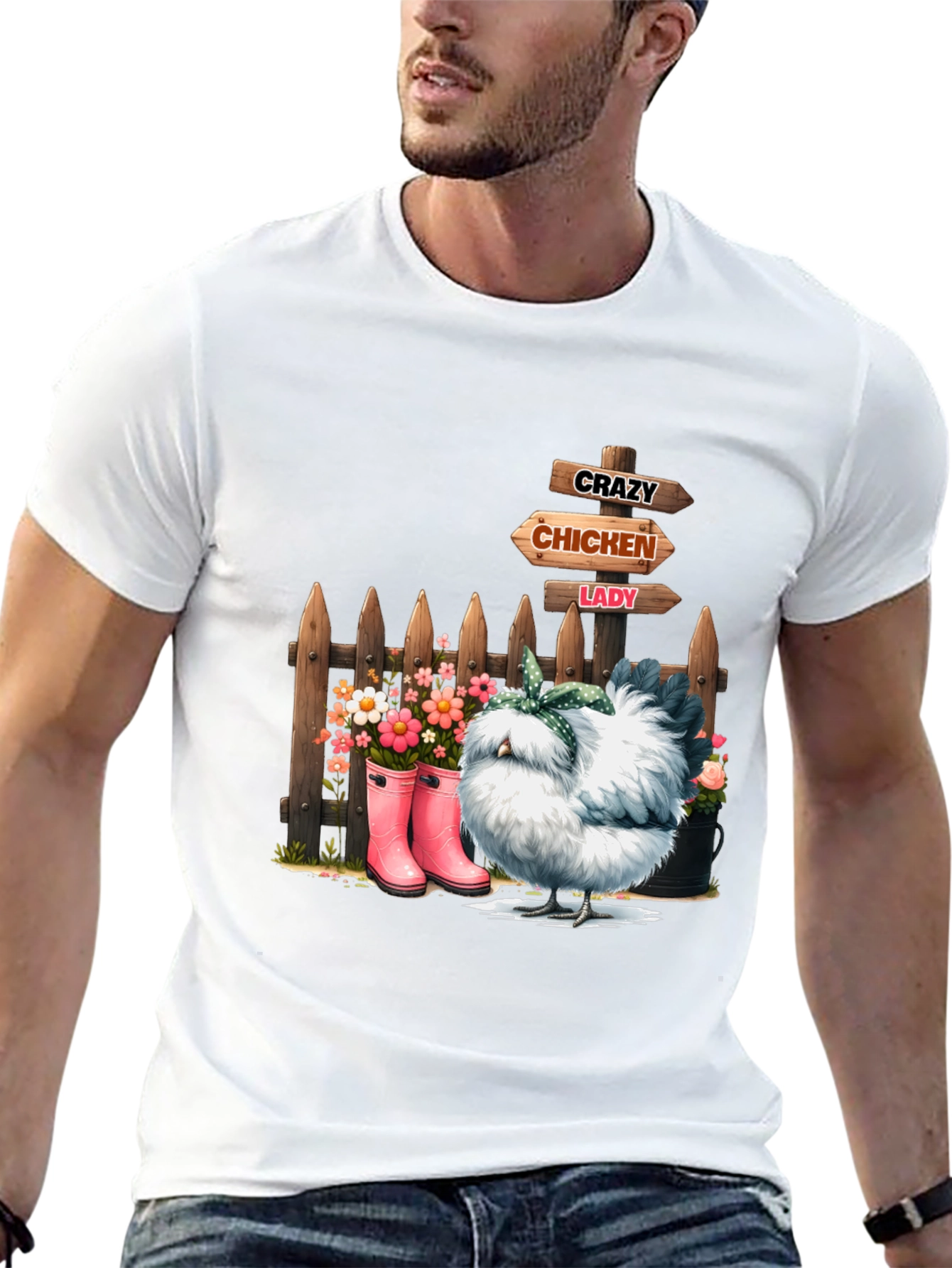 Crazy Chicken Lady Graphic Tee