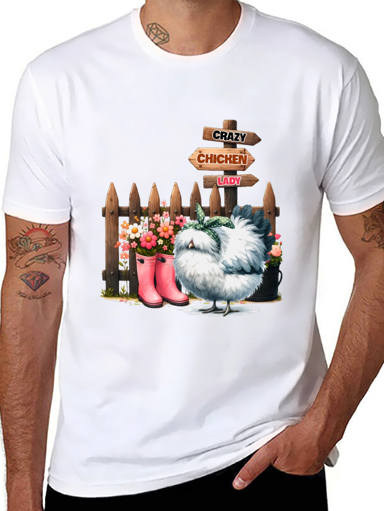 Crazy Chicken Lady Graphic Tee