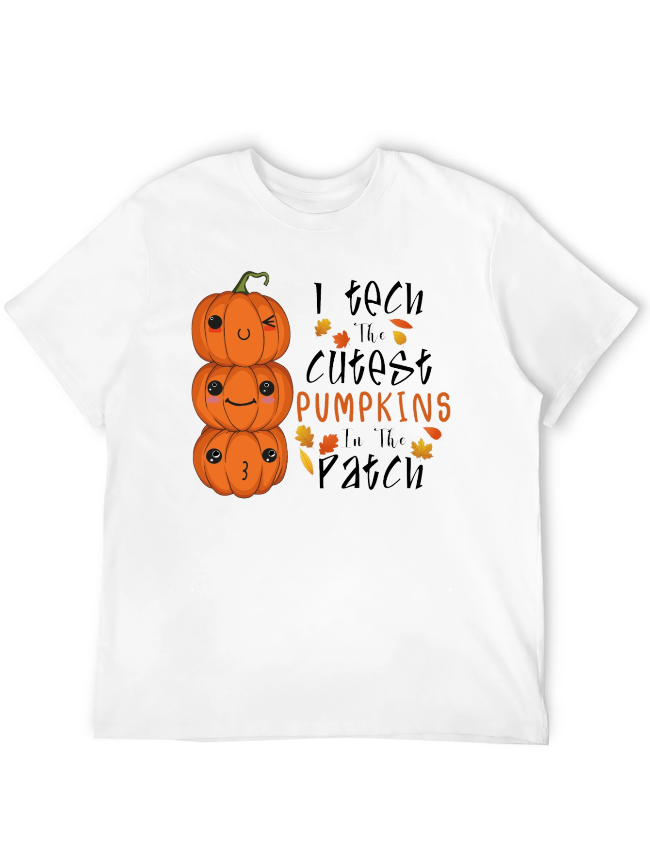 Cute Halloween Pumpkin Teacher T-Shirt