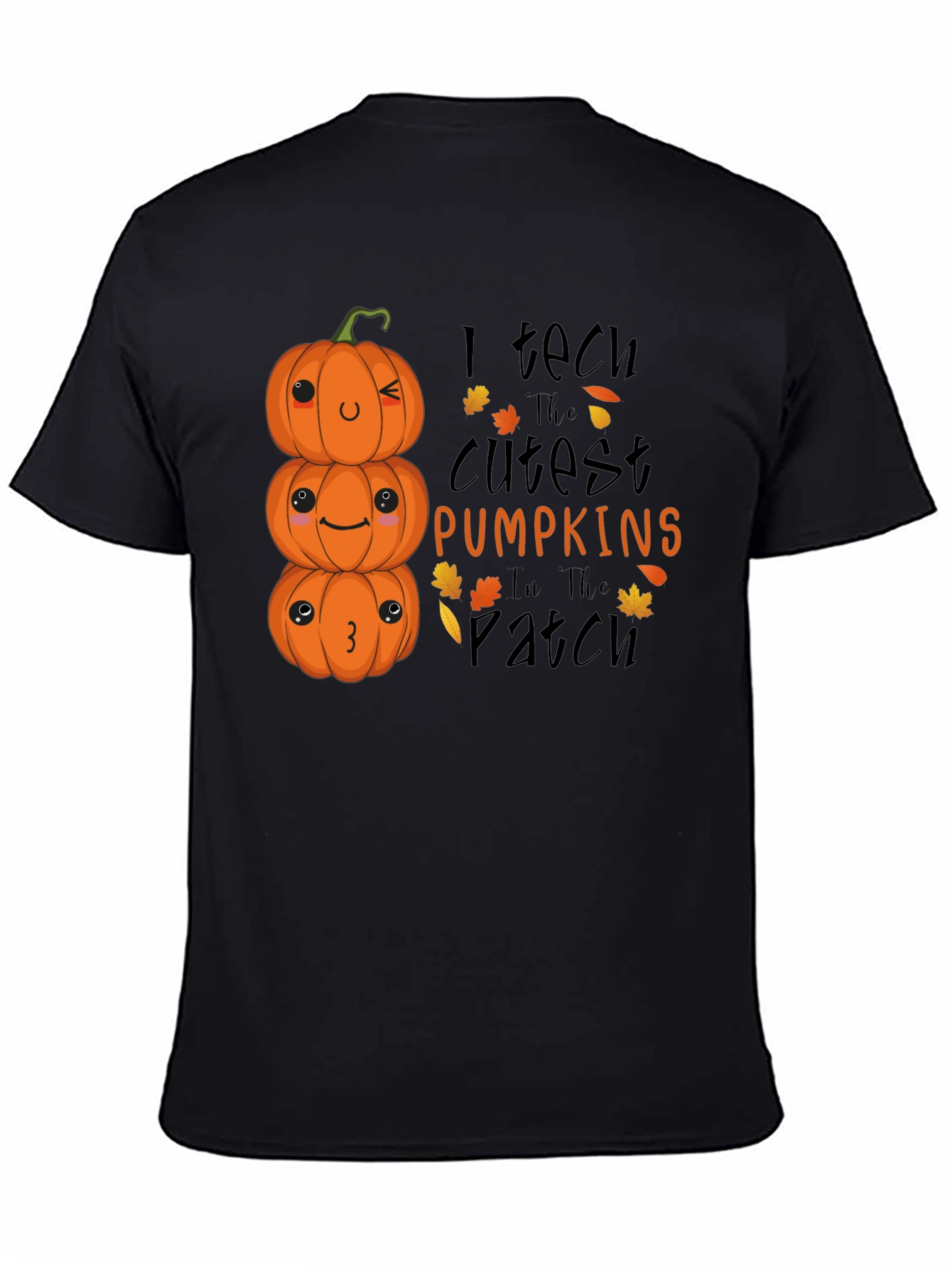 Cute Halloween Pumpkin Teacher T-Shirt