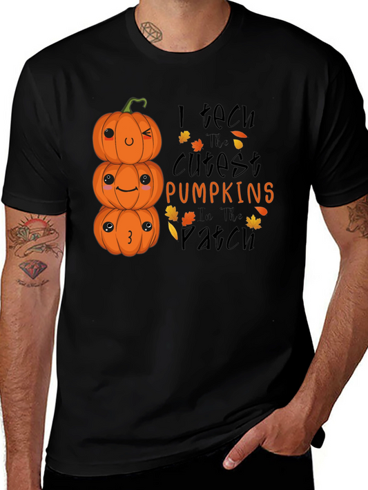 Cute Halloween Pumpkin Teacher T-Shirt