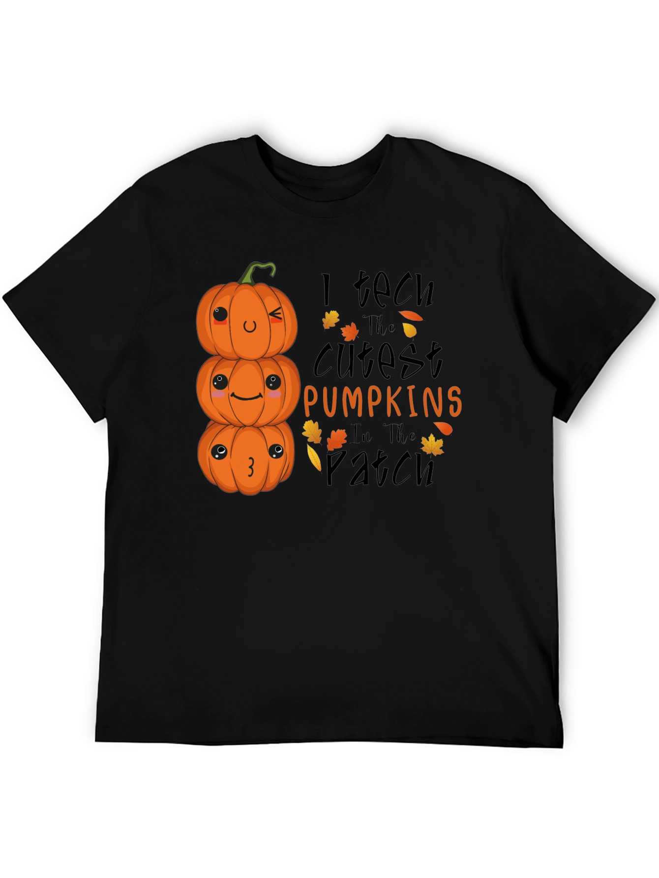Cute Halloween Pumpkin Teacher T-Shirt