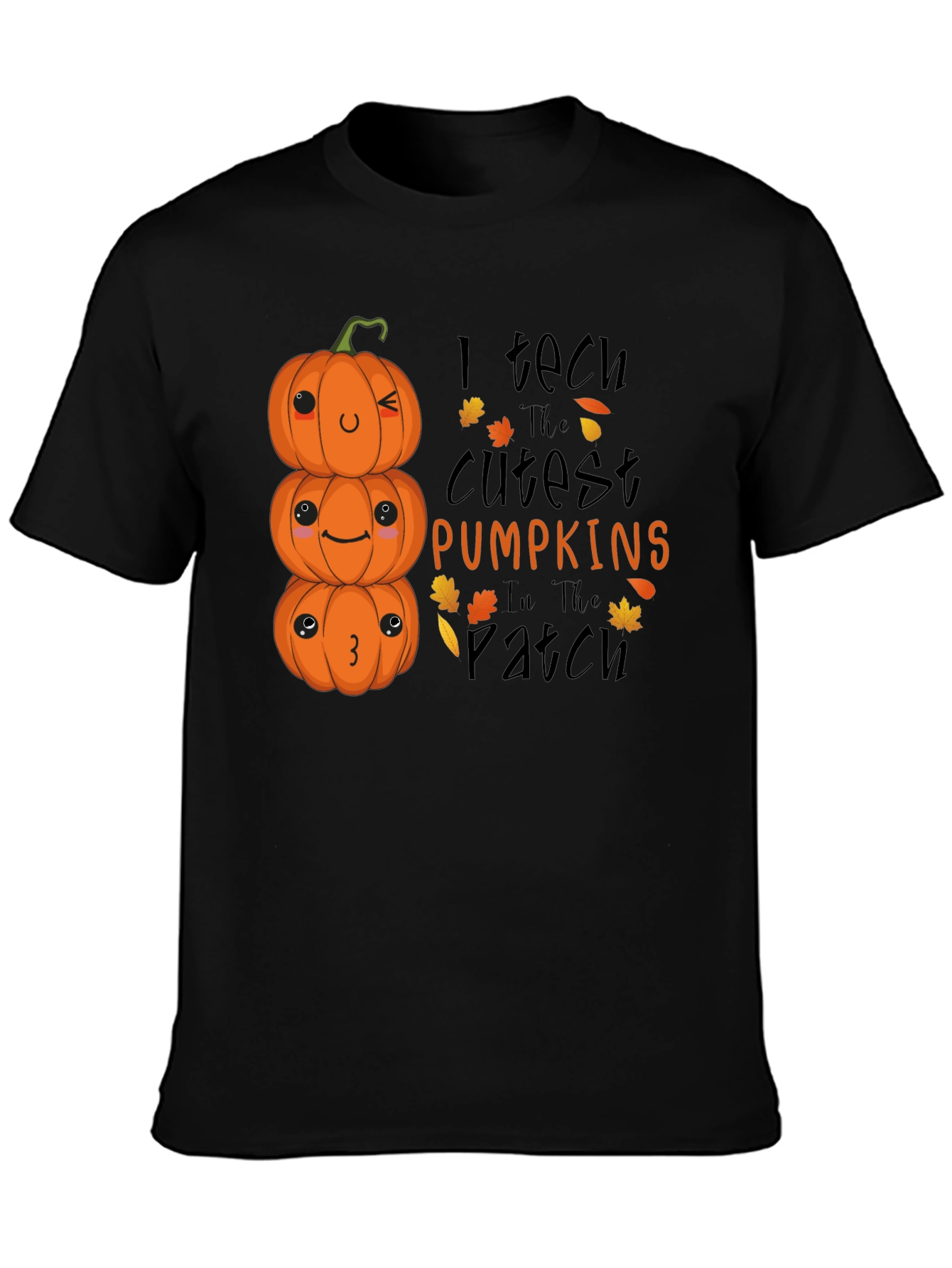 Cute Halloween Pumpkin Teacher T-Shirt