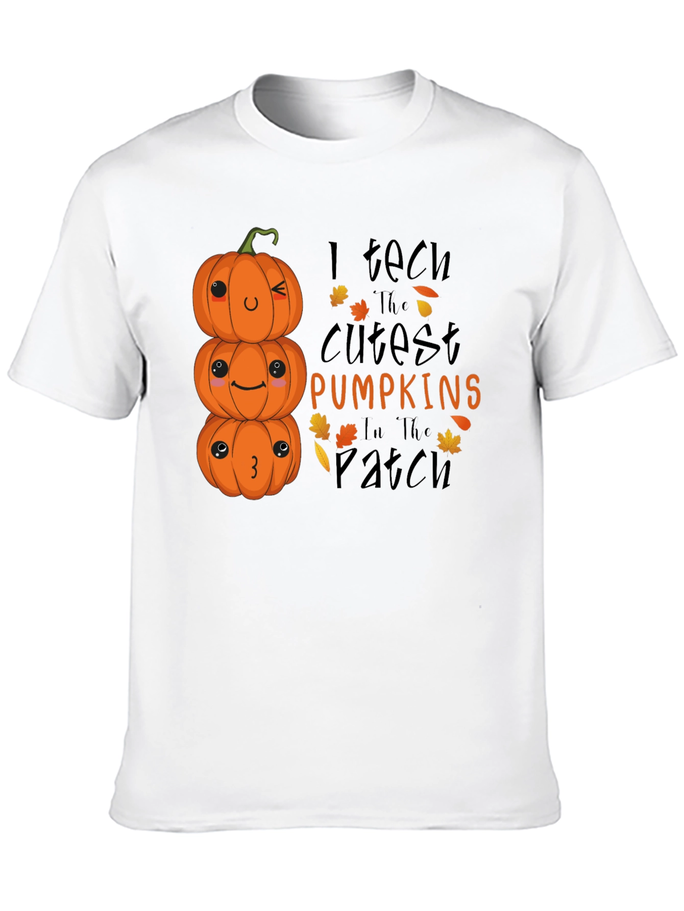 Cute Halloween Pumpkin Teacher T-Shirt