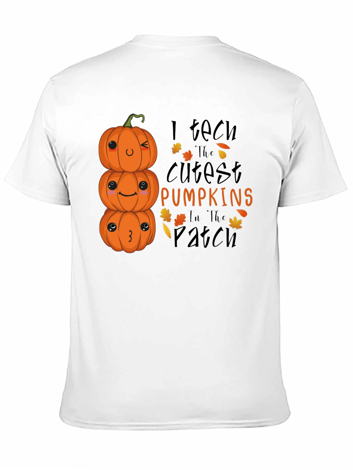 Cute Halloween Pumpkin Teacher T-Shirt