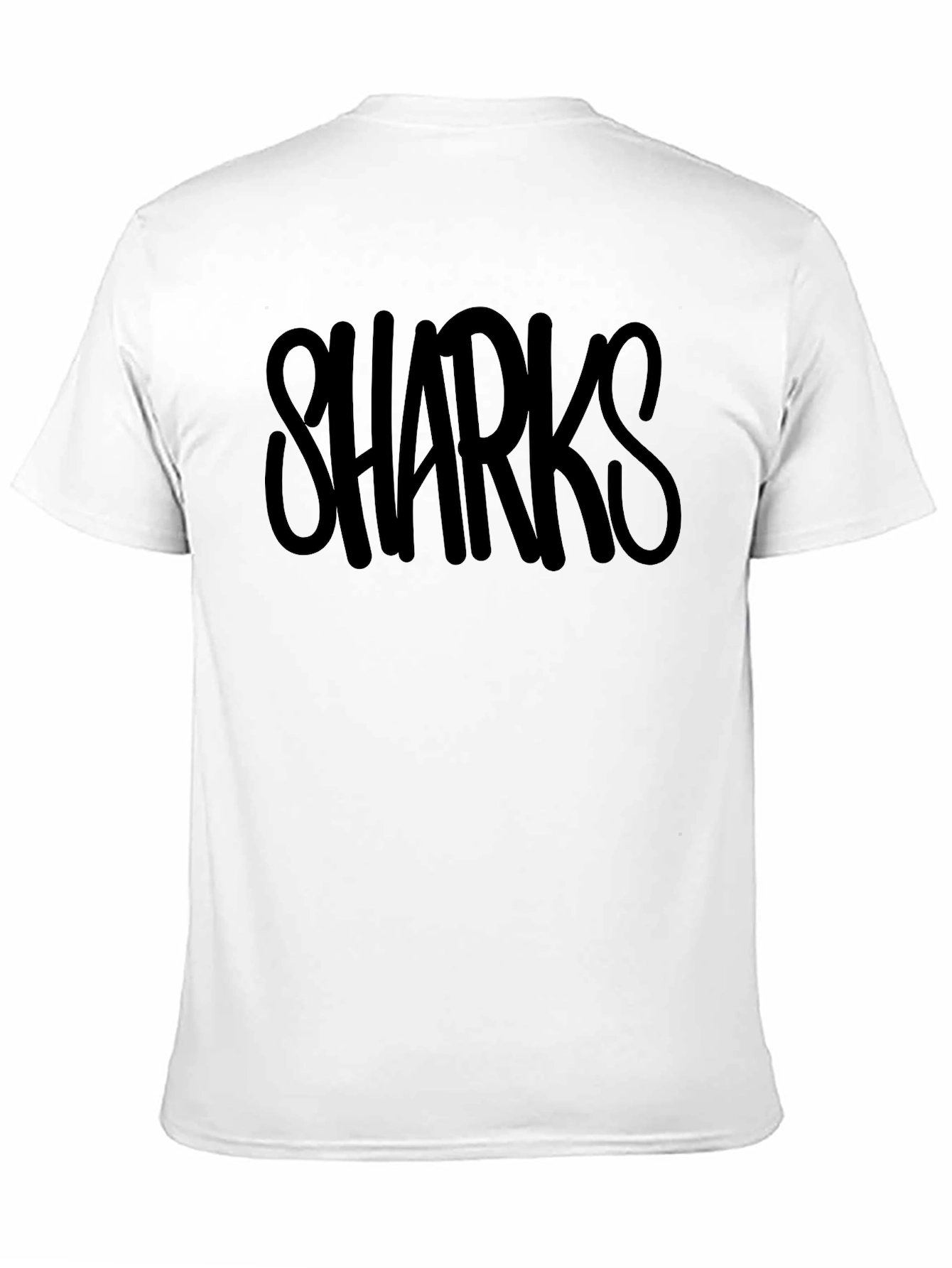 Sharks Graphic Print Crew Neck T-Shirt