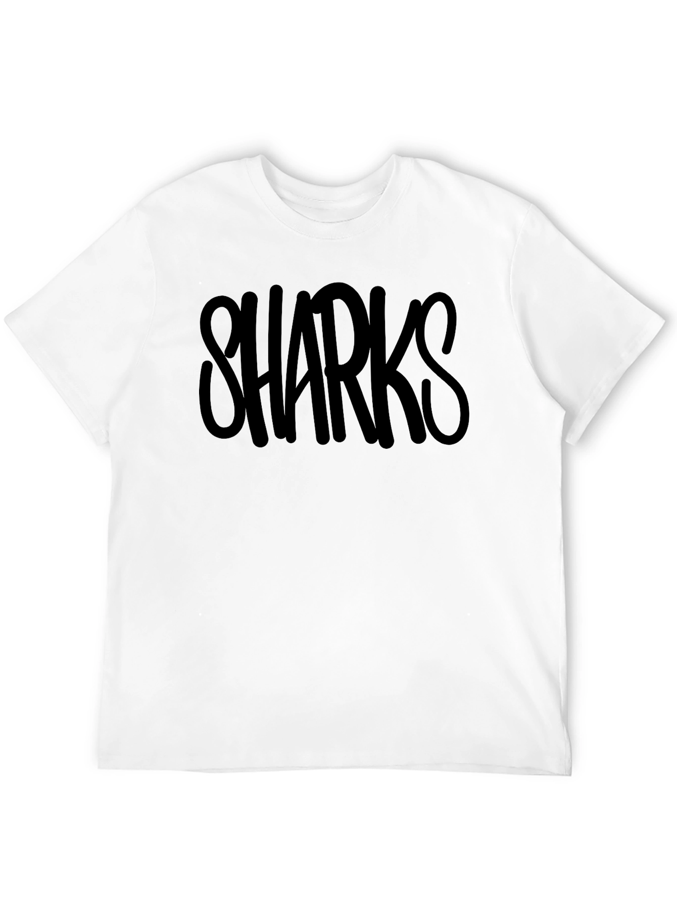 Sharks Graphic Print Crew Neck T-Shirt