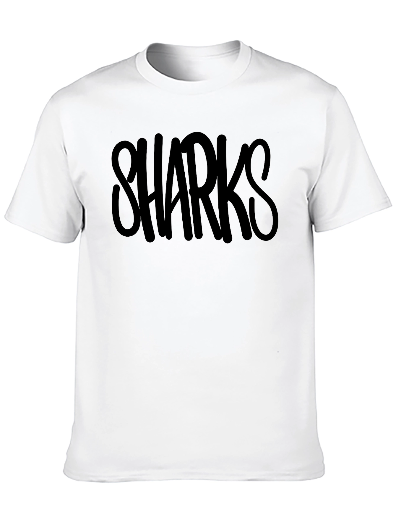 Sharks Graphic Print Crew Neck T-Shirt