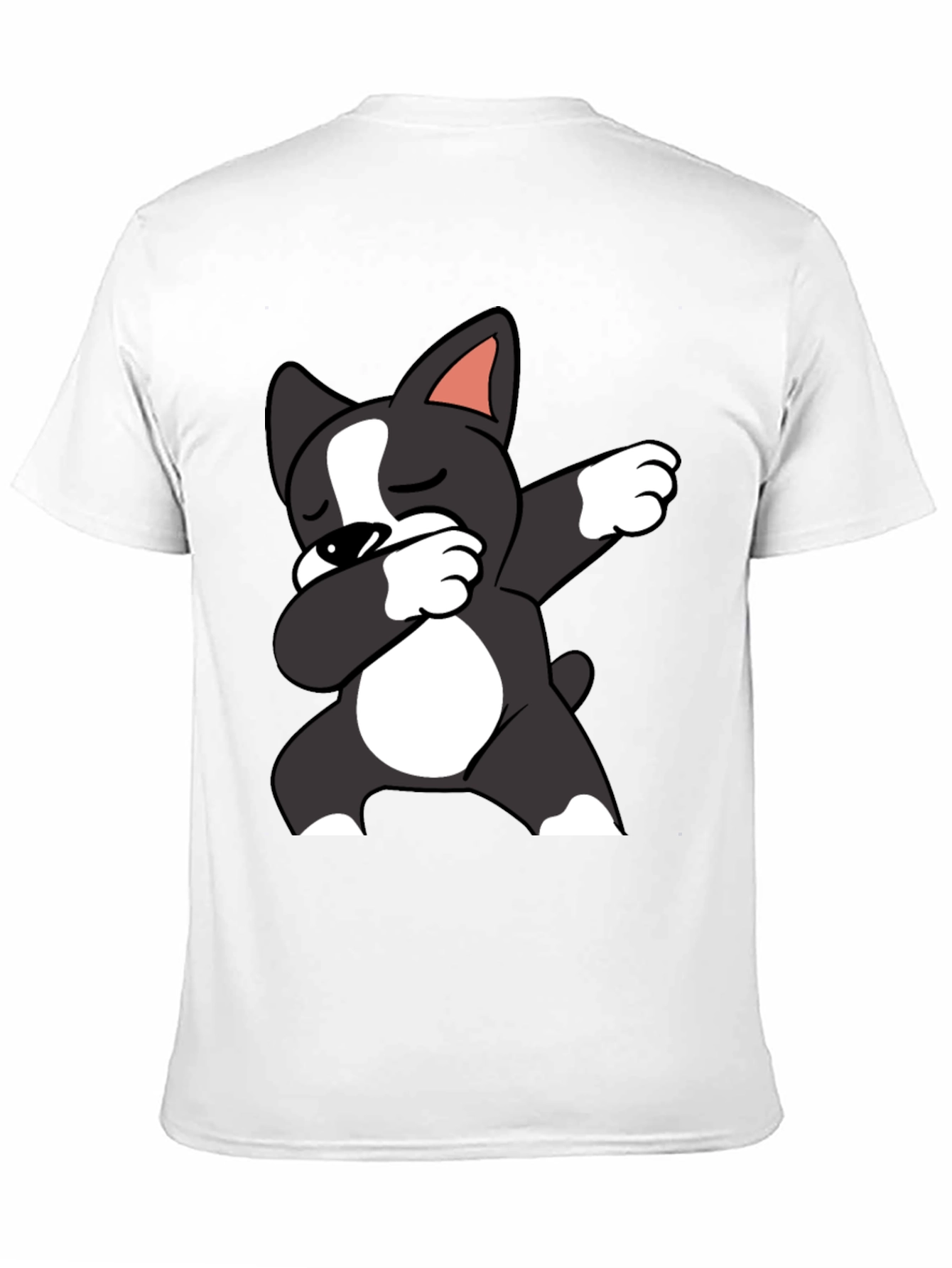 Dabbing Dog Graphic Tee - Black Cotton T-Shirt