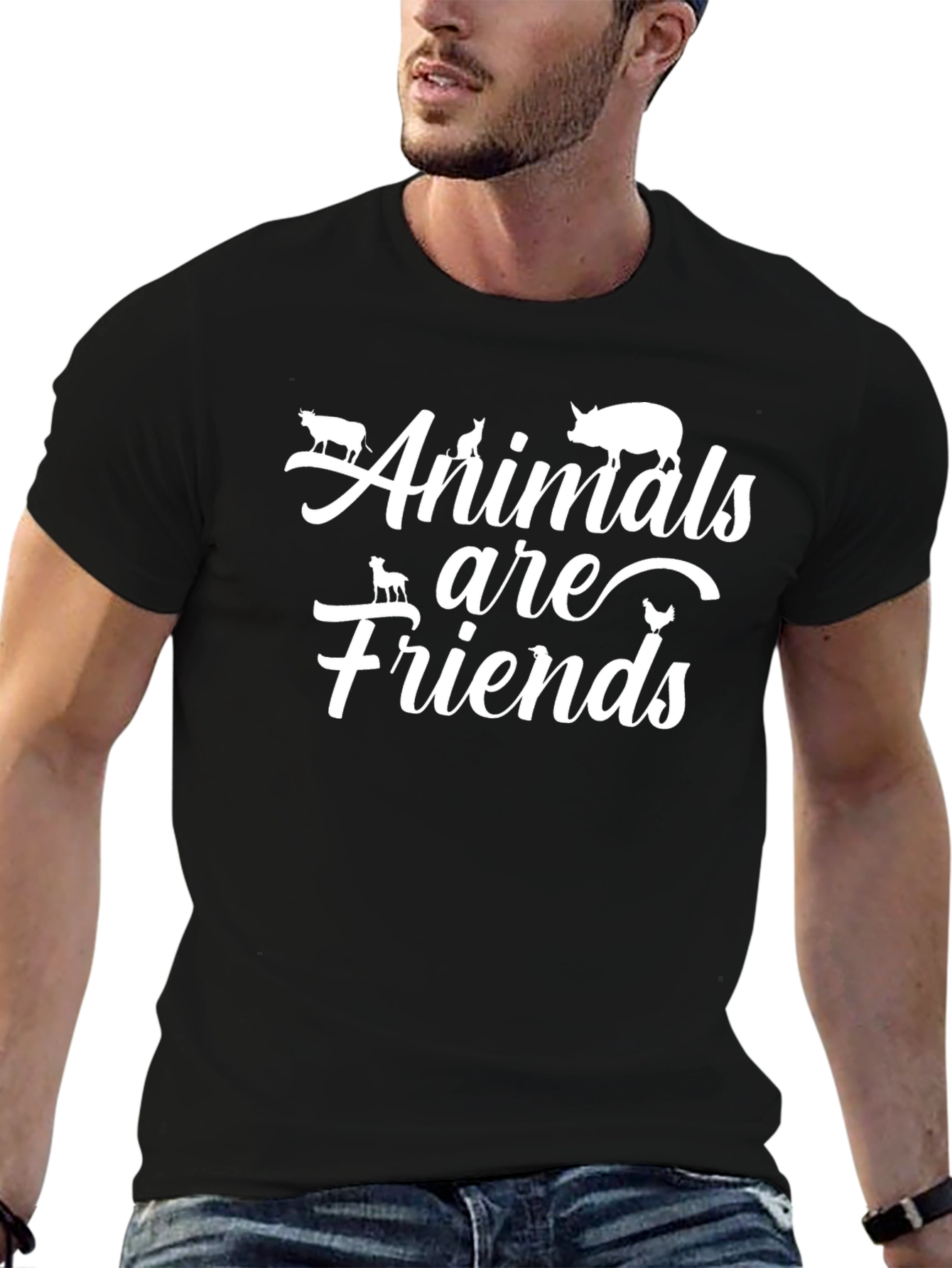 Animals are Friends T-Shirt - Vegan Love