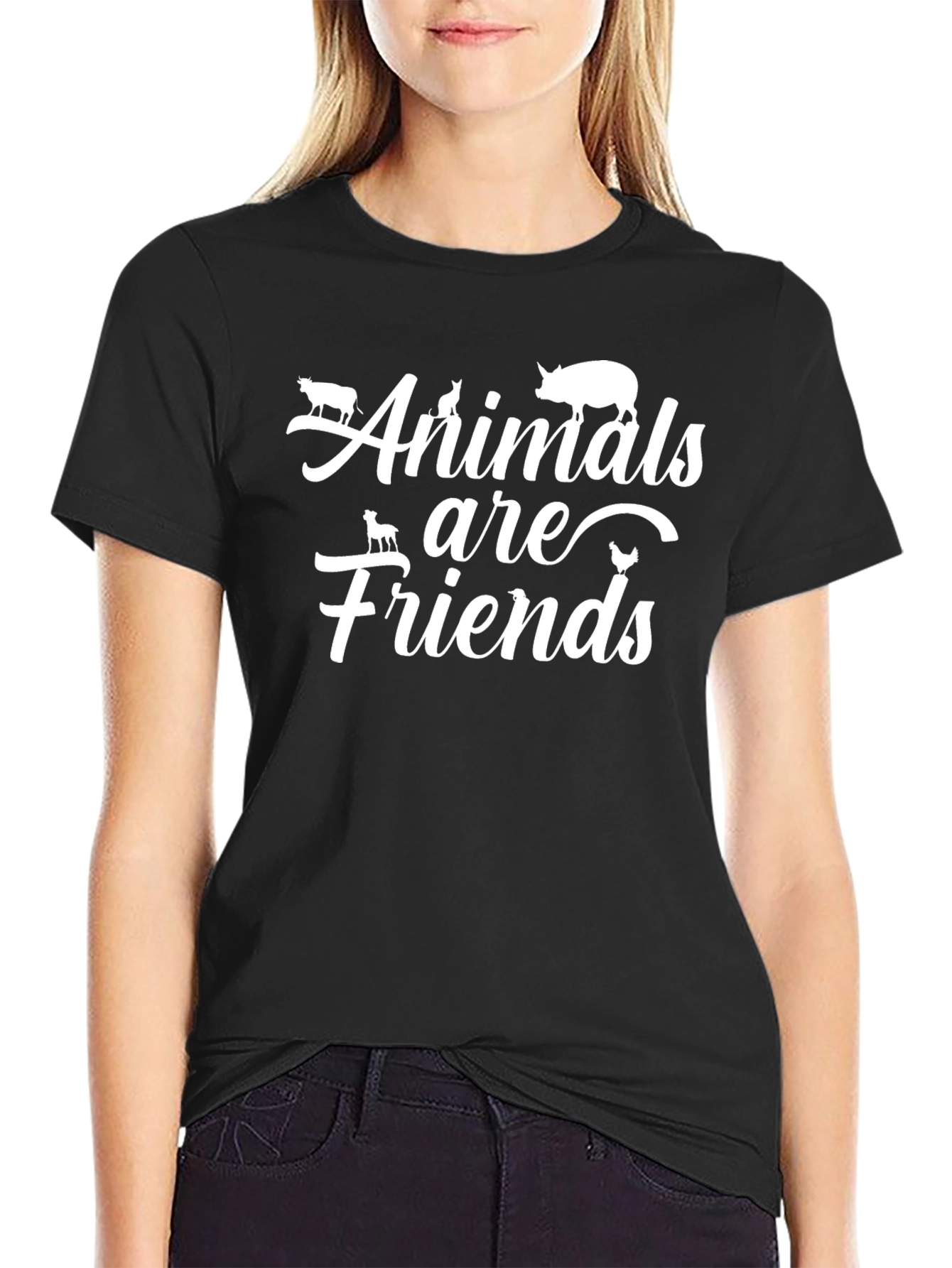Animals are Friends T-Shirt - Vegan Love