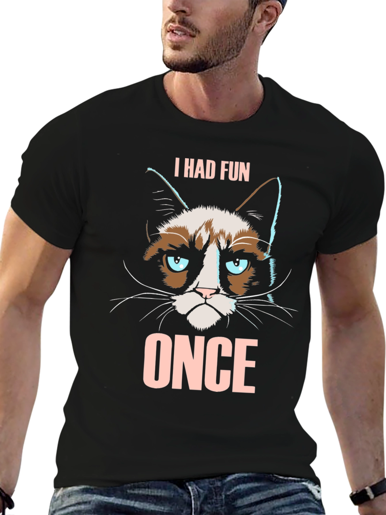 Grumpy Cat I Had Fun Once Graphic T-Shirt
