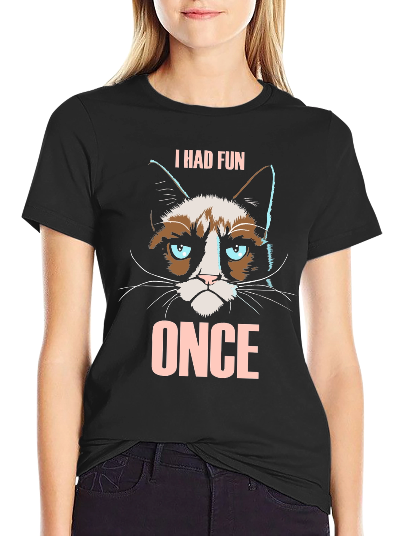 Grumpy Cat I Had Fun Once Graphic T-Shirt