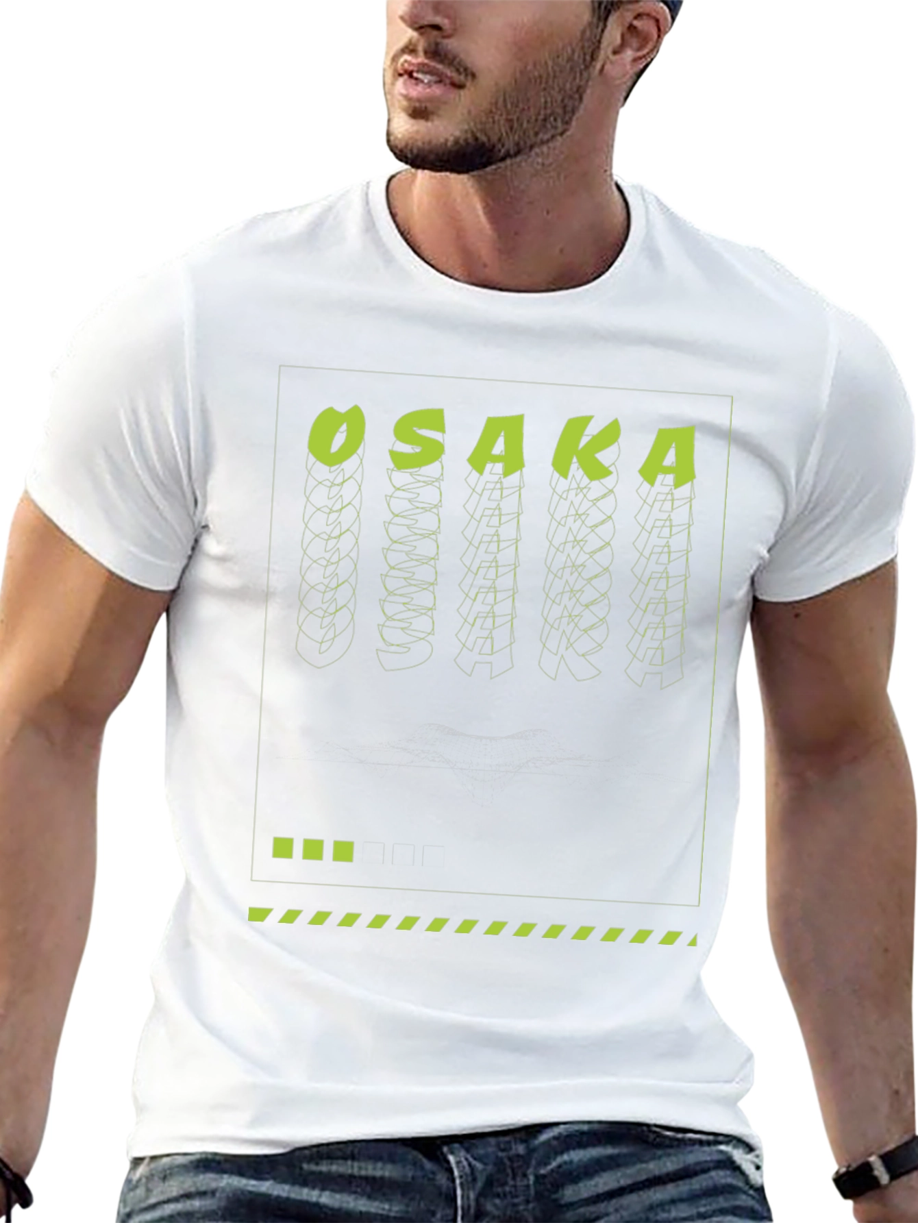 Osaka Graphic Print Black T-Shirt