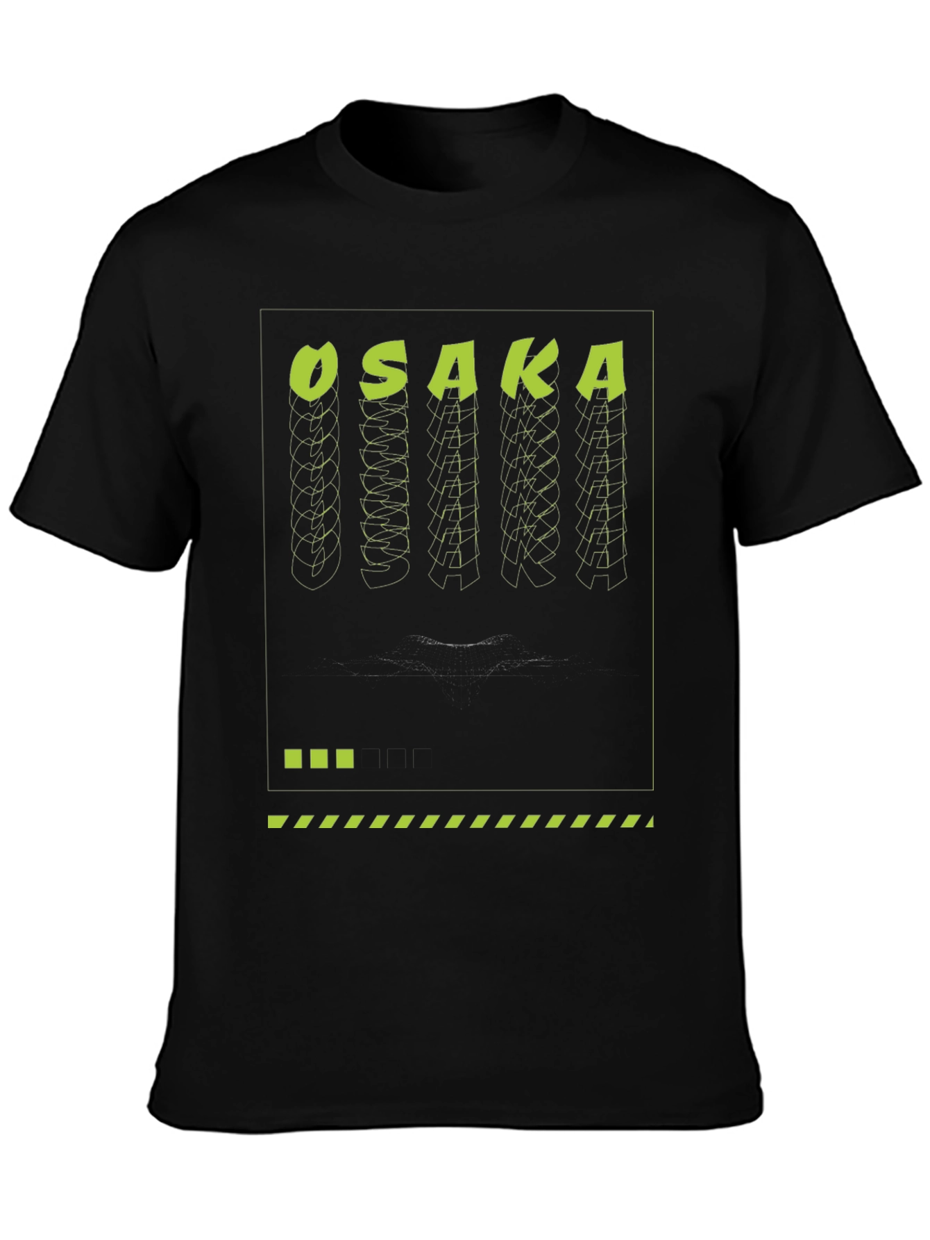 Osaka Graphic Print Black T-Shirt