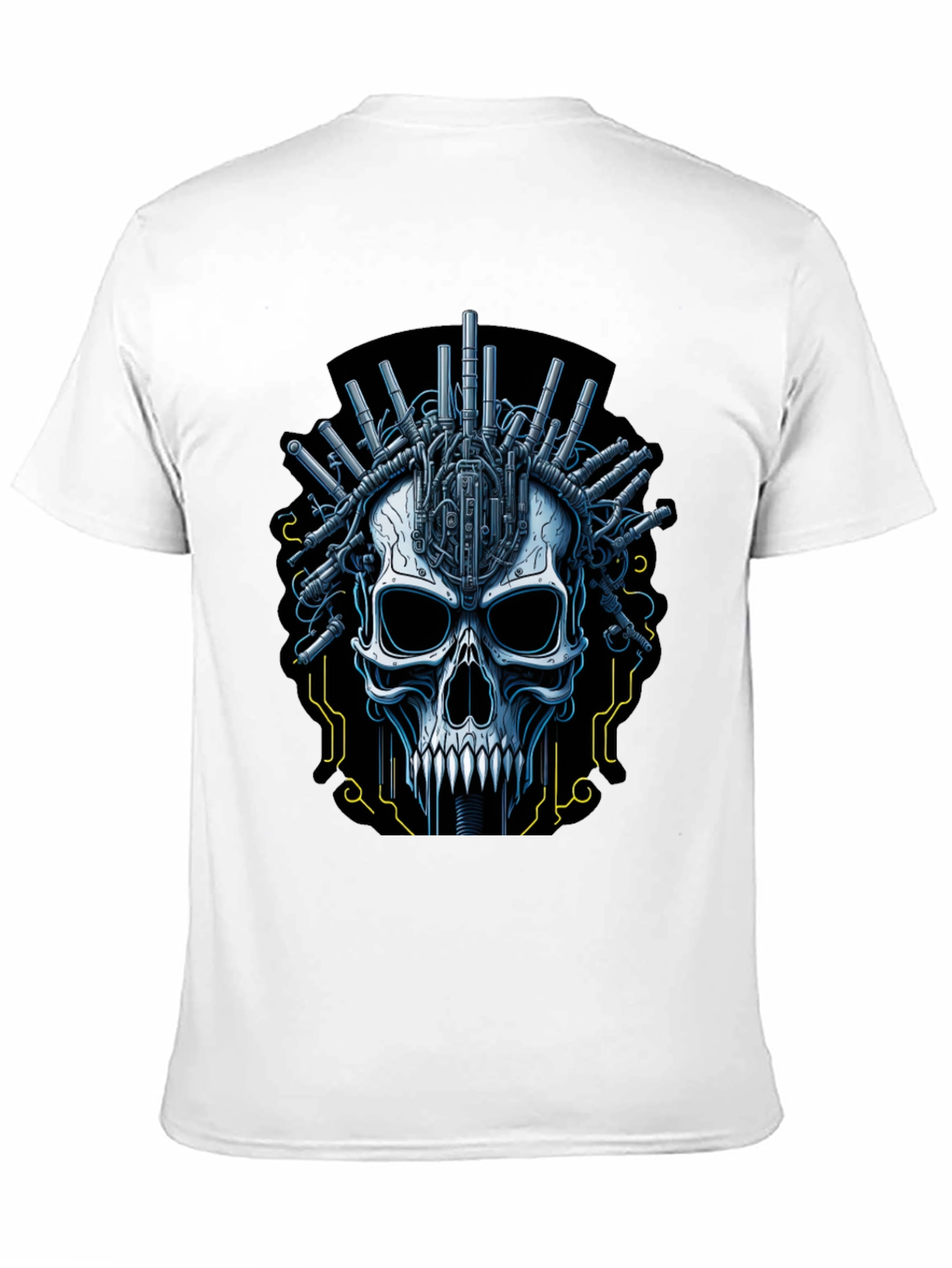 Cyberpunk Skull Graphic T-Shirt