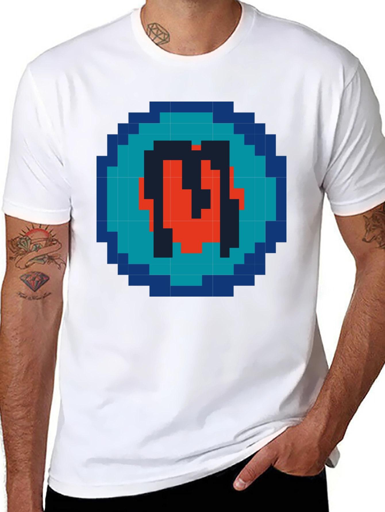 Pixel Art Letter Graphic Tee