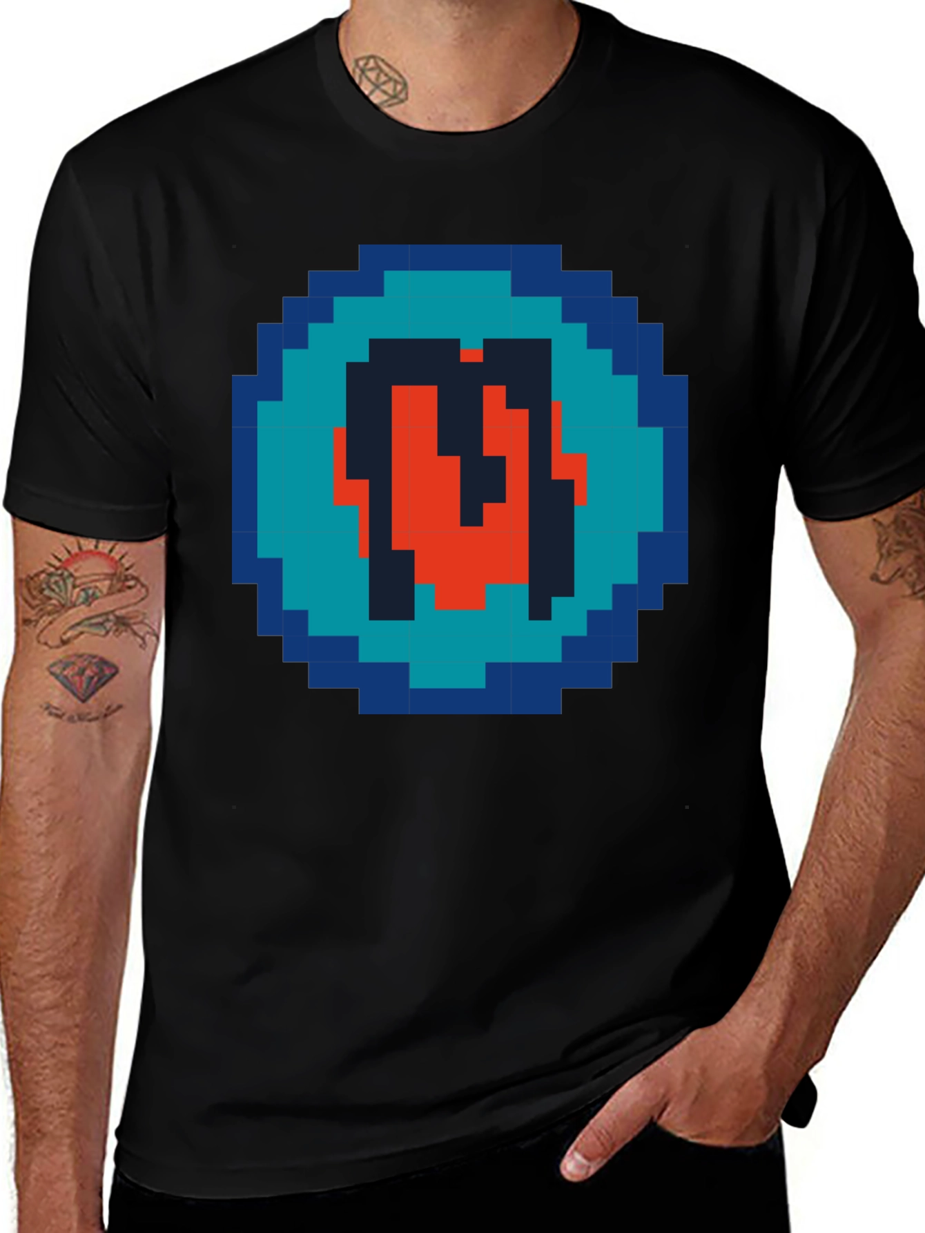 Pixel Art Letter Graphic Tee