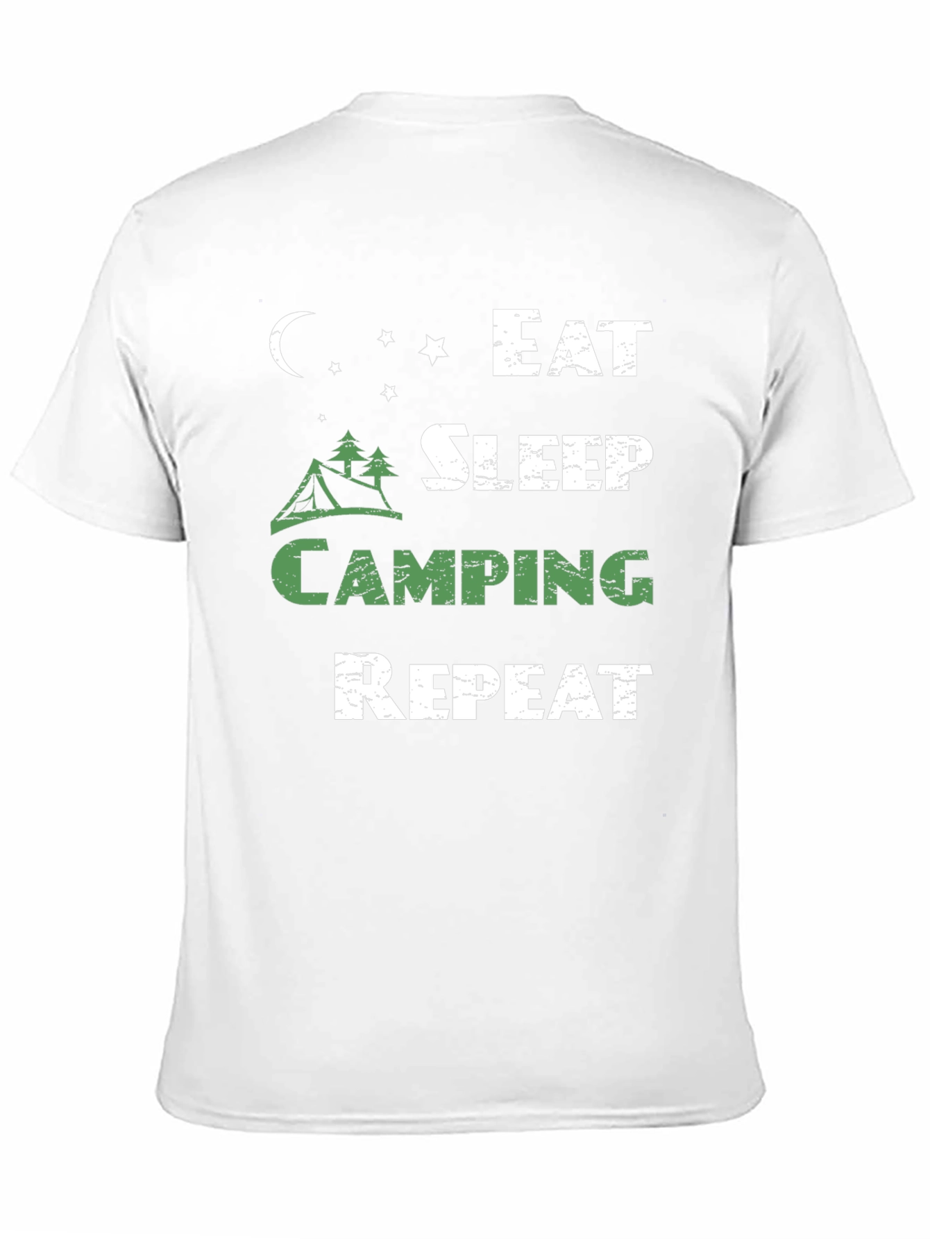 Eat Sleep Camping Repeat Black T-Shirt