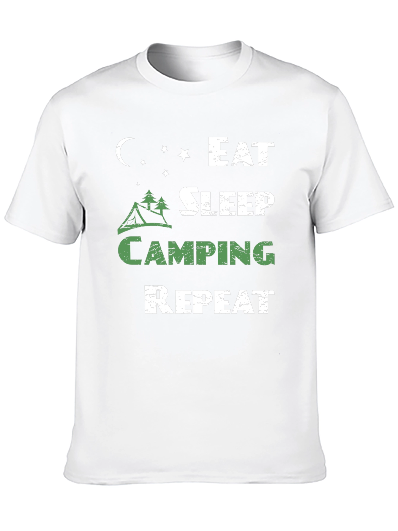 Eat Sleep Camping Repeat Black T-Shirt