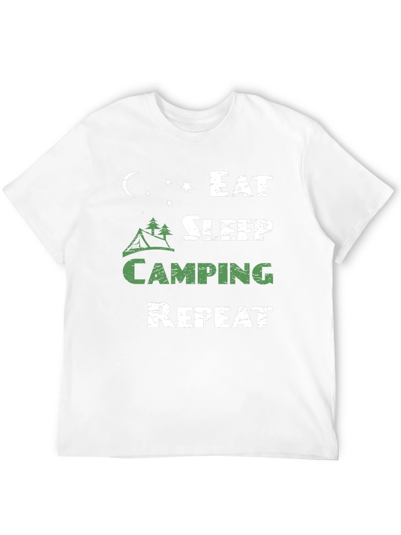 Eat Sleep Camping Repeat Black T-Shirt