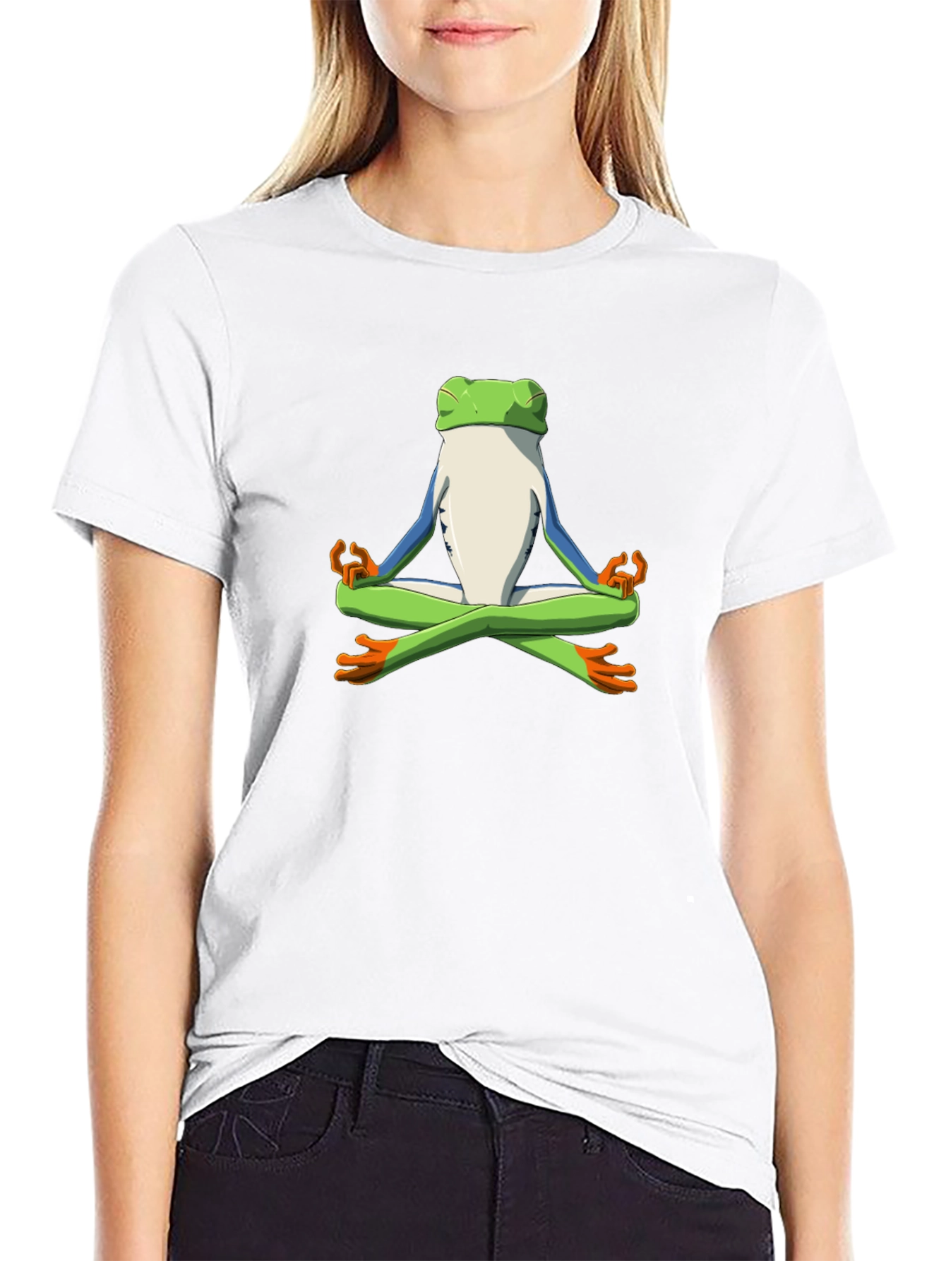 Zen Frog T-Shirt - Meditating amphibian