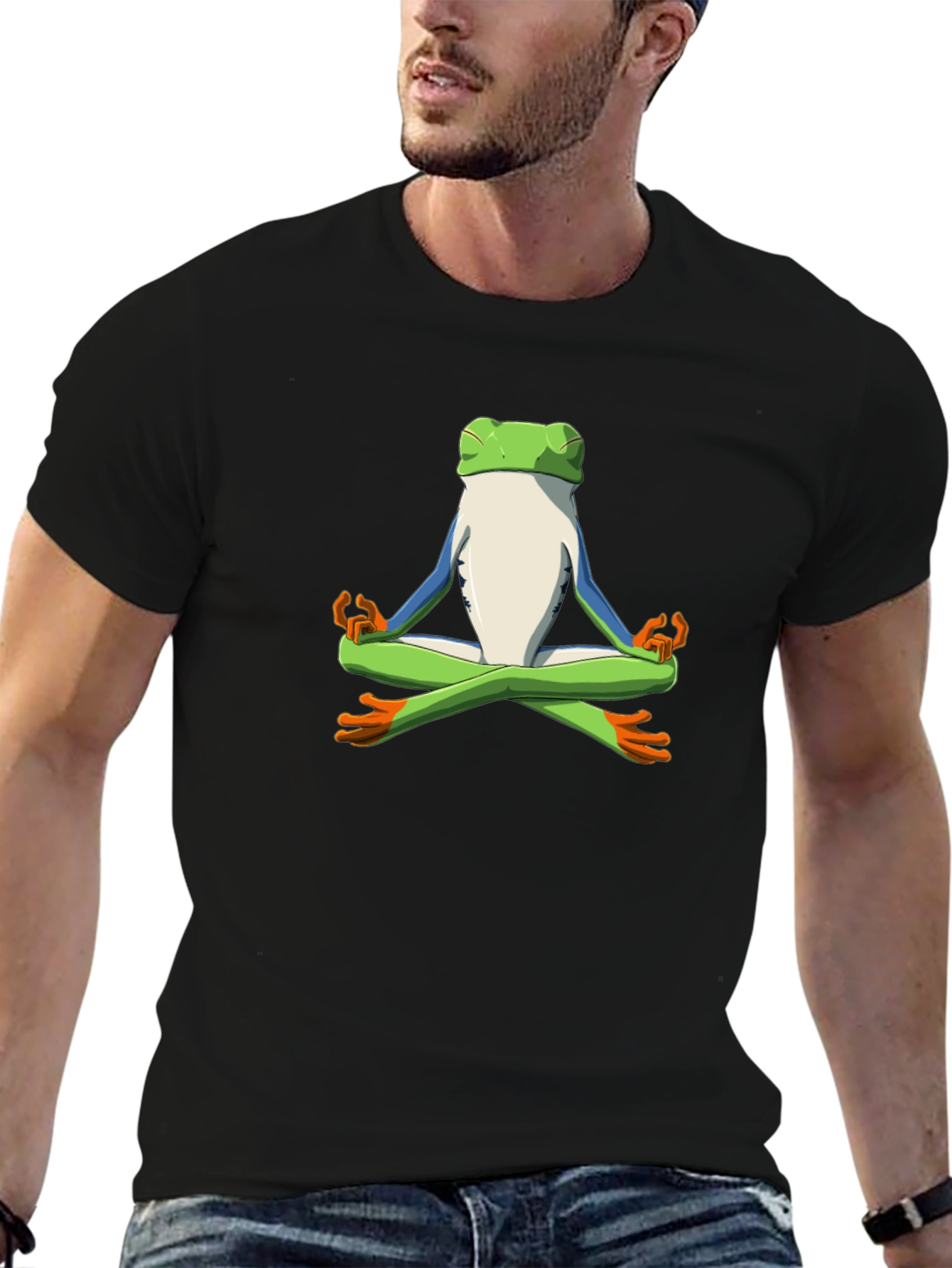 Zen Frog T-Shirt - Meditating amphibian