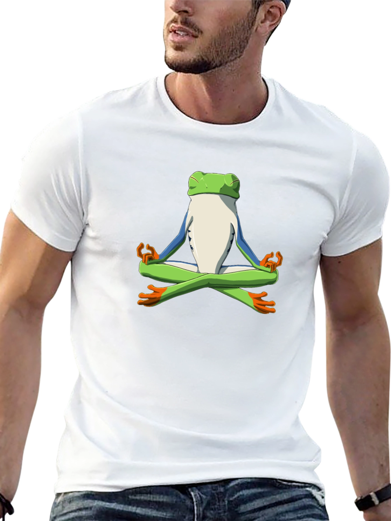 Zen Frog T-Shirt - Meditating amphibian