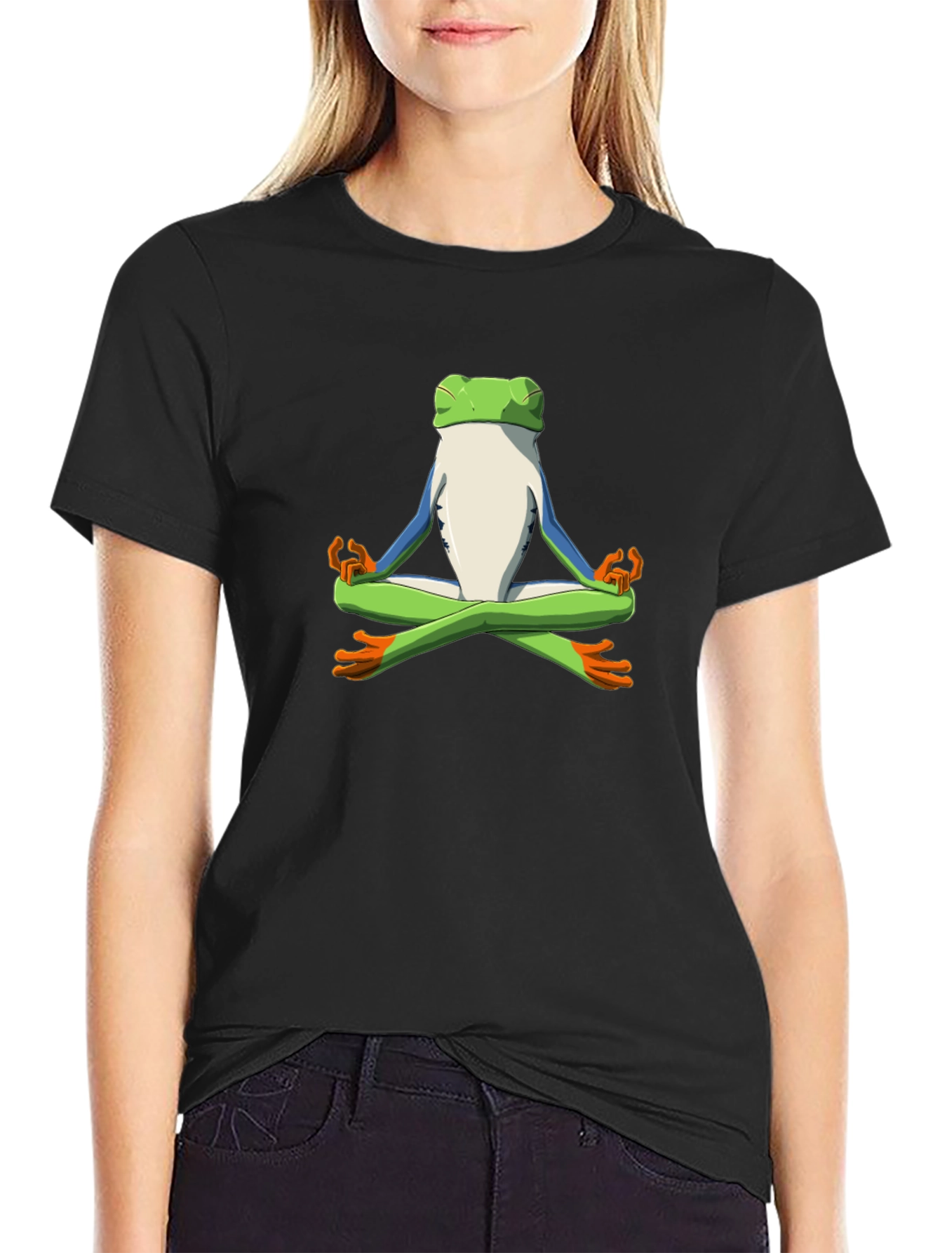 Zen Frog T-Shirt - Meditating amphibian